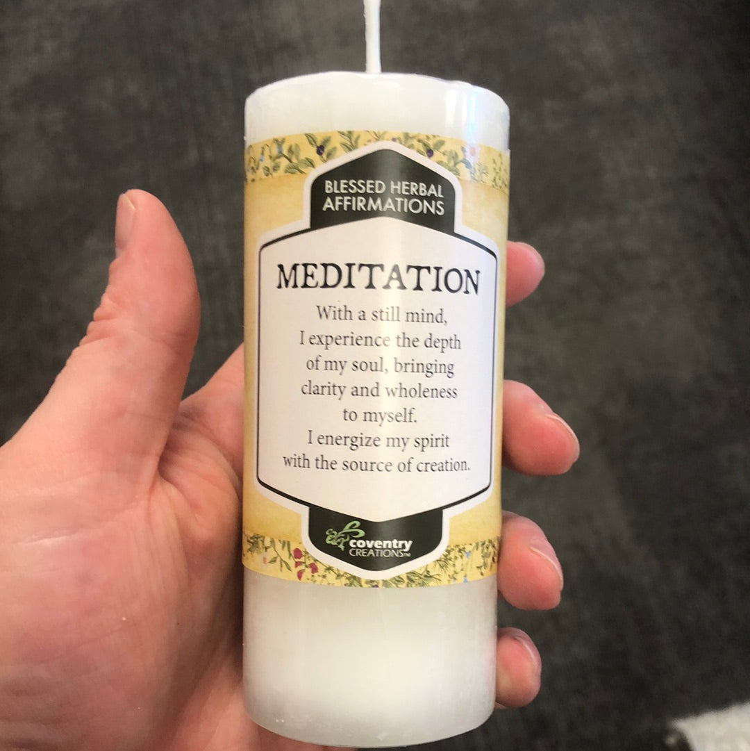 Herbal Affirmation Candles 4”