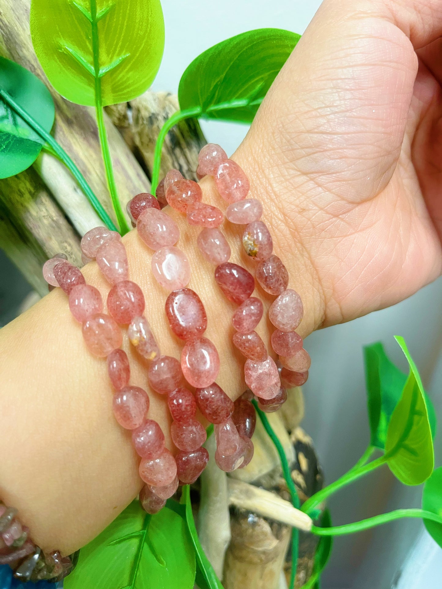 Watermelon Fluorite Moon