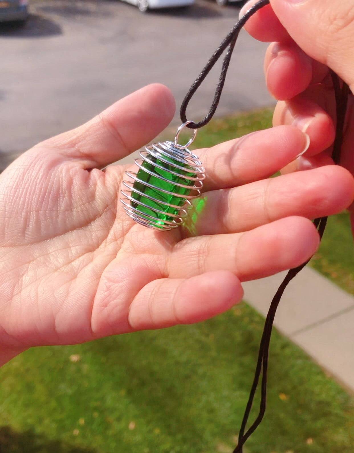 Gemstone Cage pendant CYO Necklace (no crystal included )