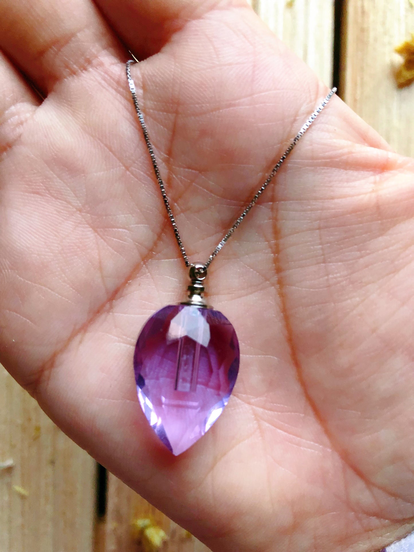 Moon amethyst Clear Quartz obsidian green Aventurine Necklaces