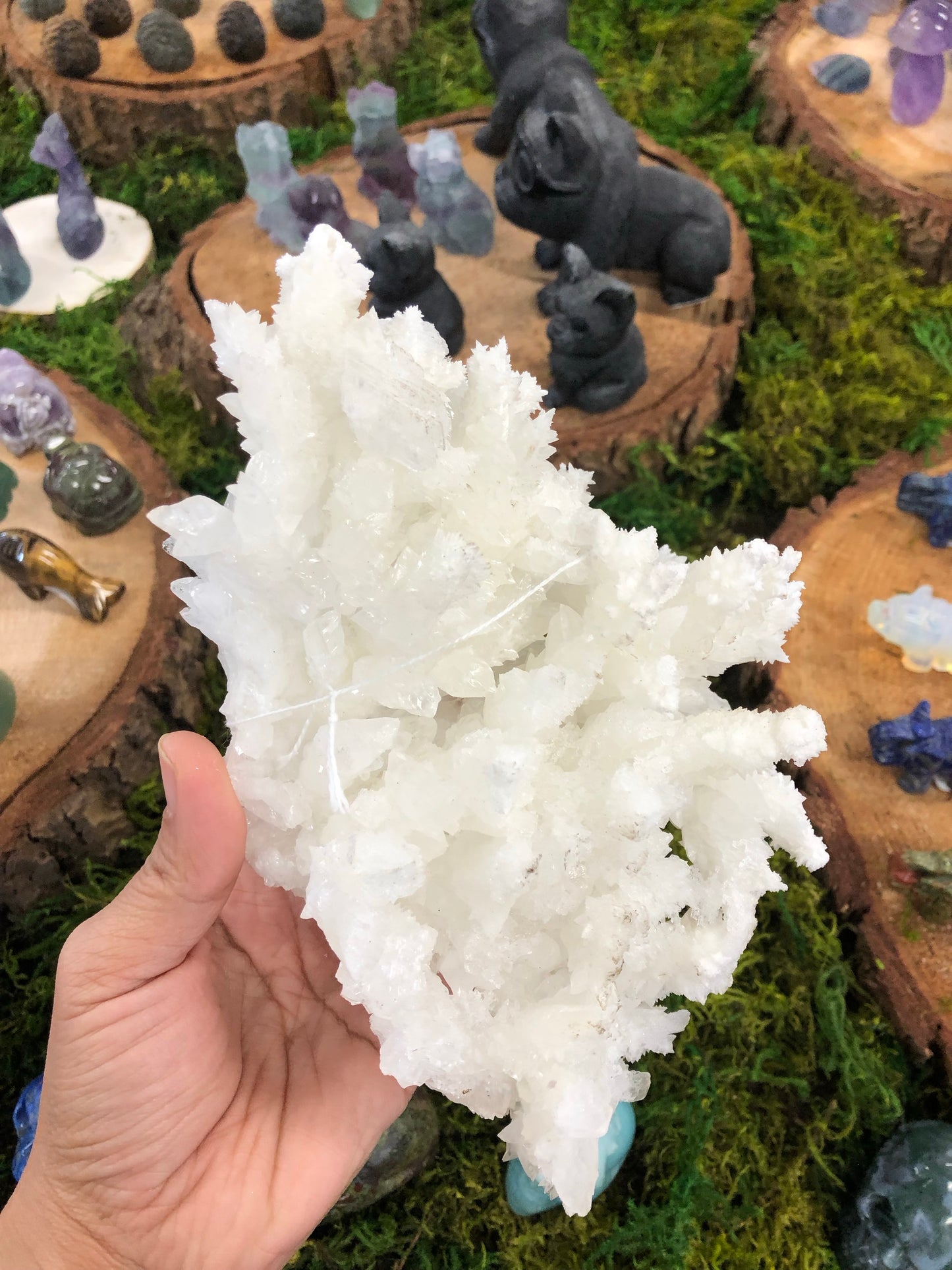 White Aragonite Clusters
