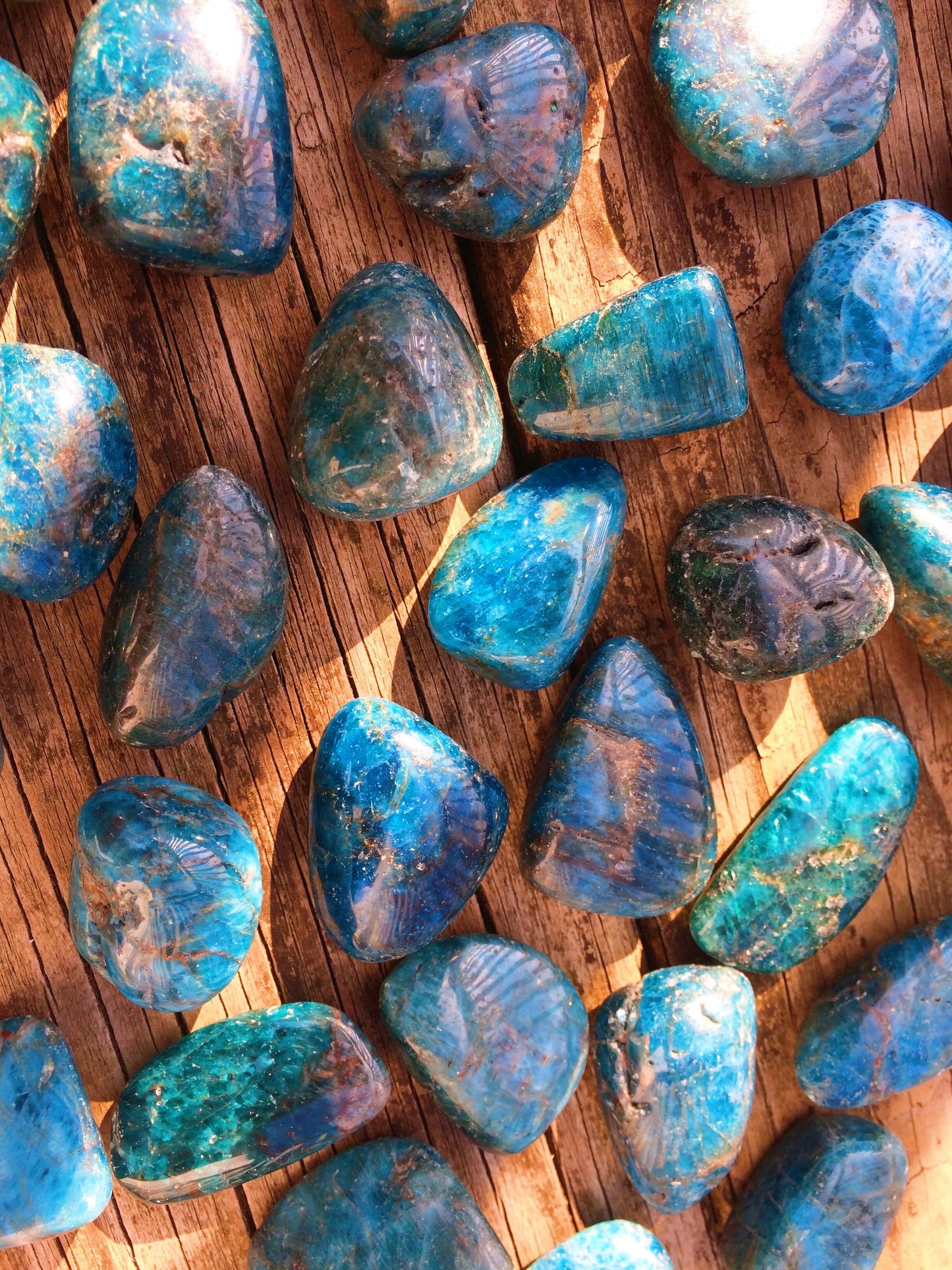Blue Apatite Tumbled