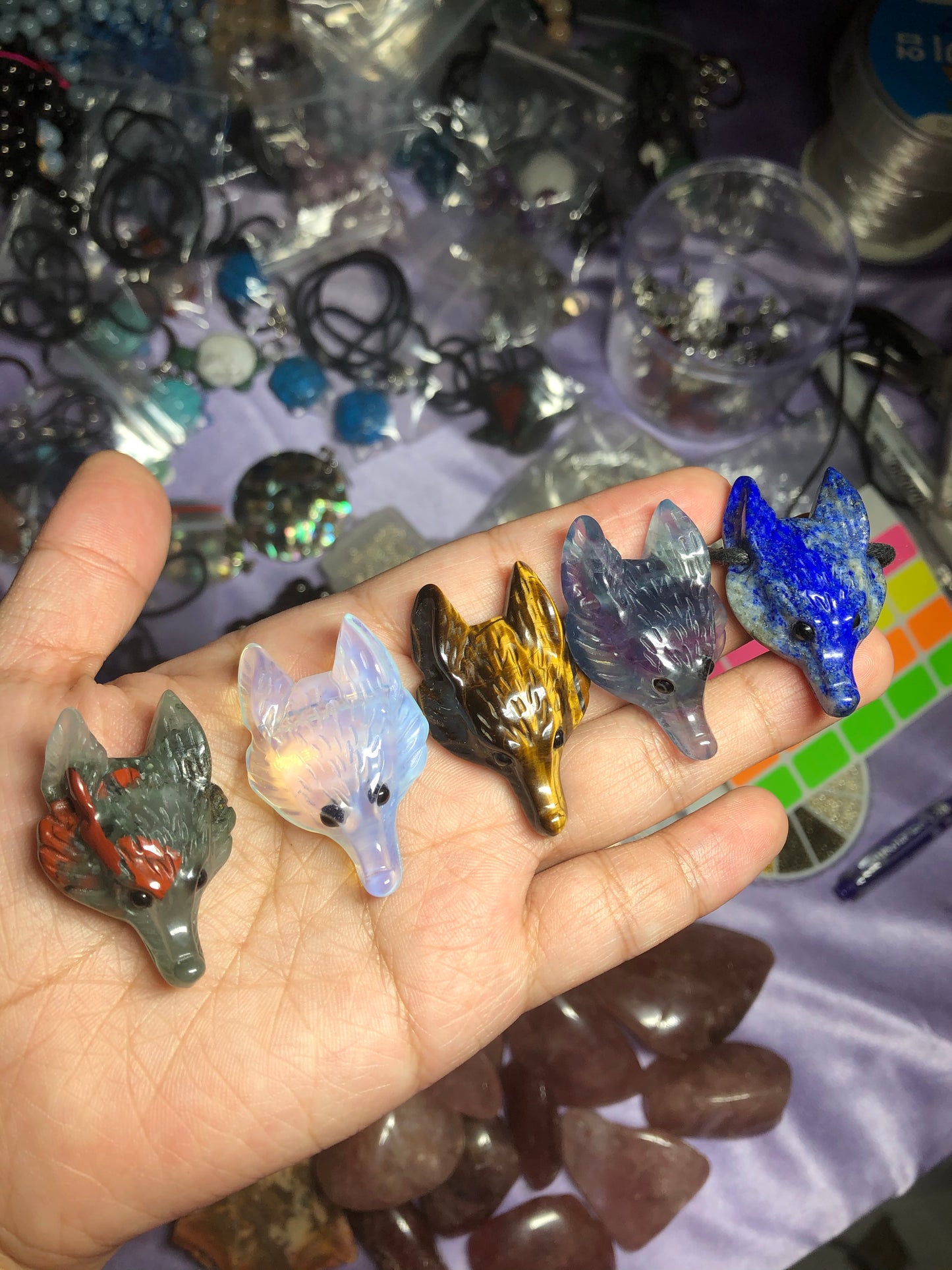 Wolf Carving Necklaces