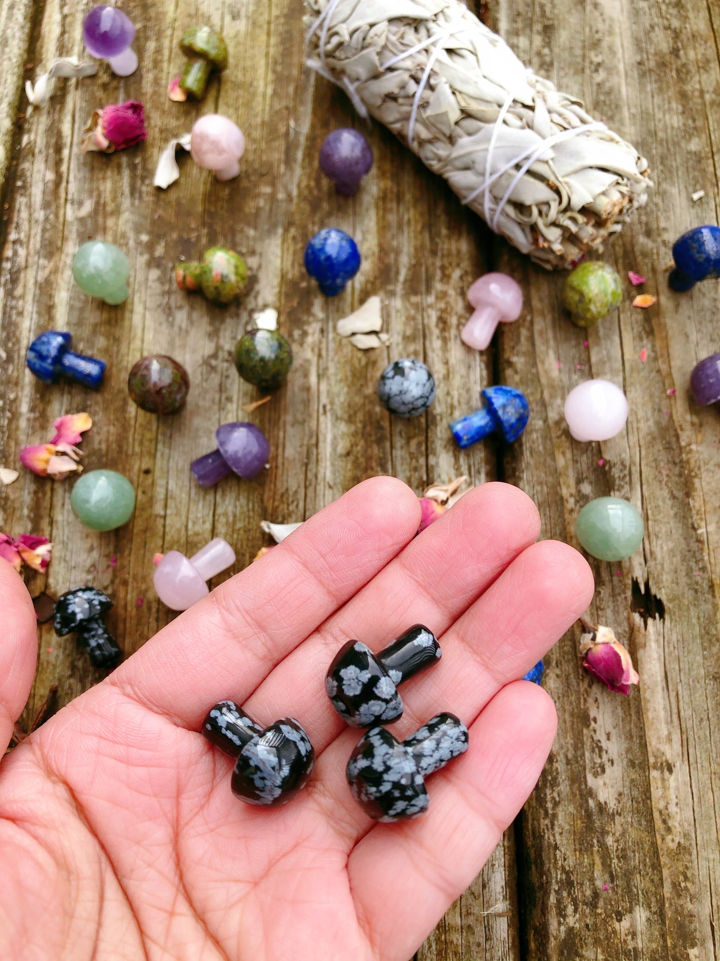 Blue Fluorite Mushroom Necklace
