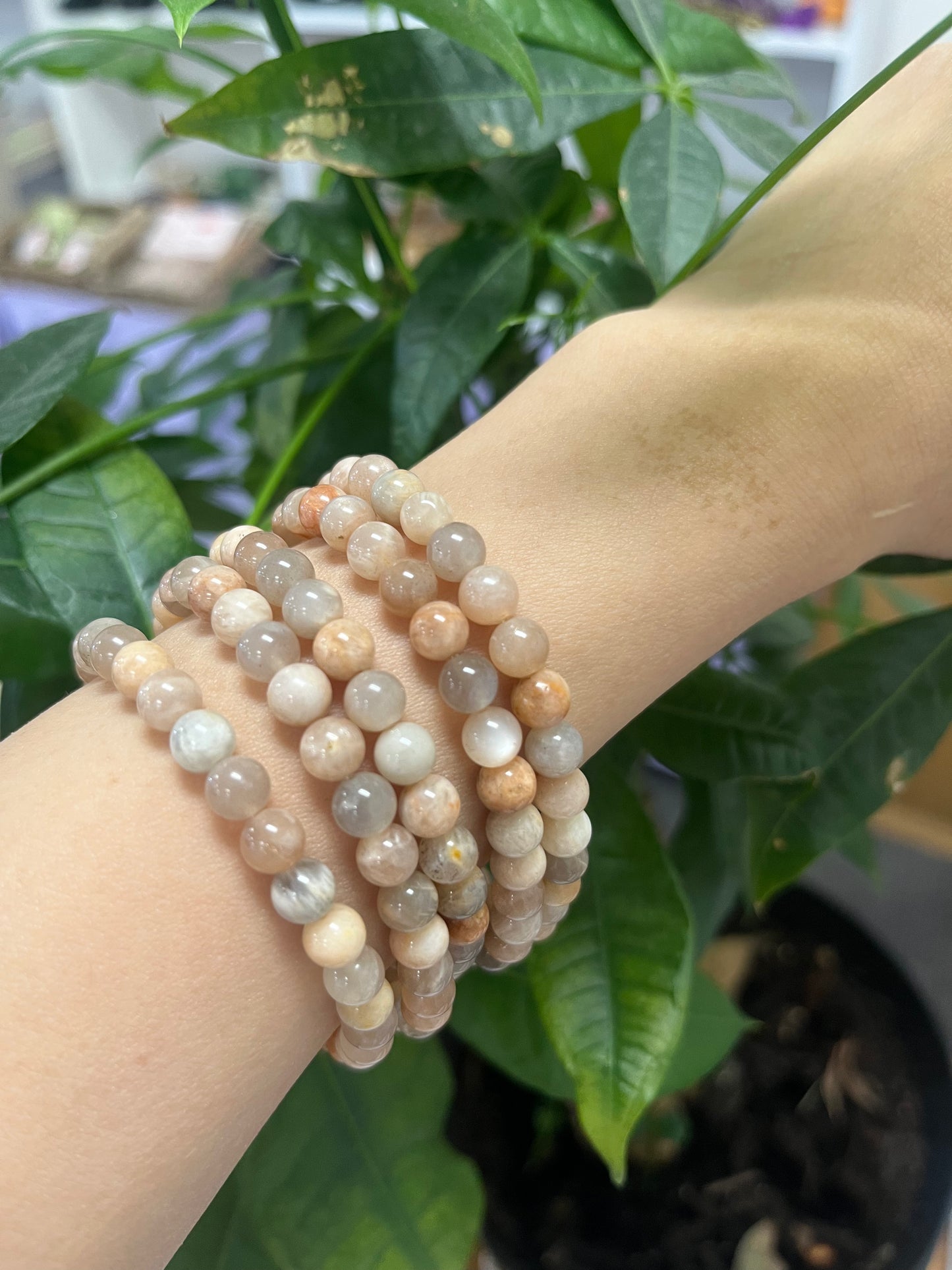 Moonstone Bead Bracelets