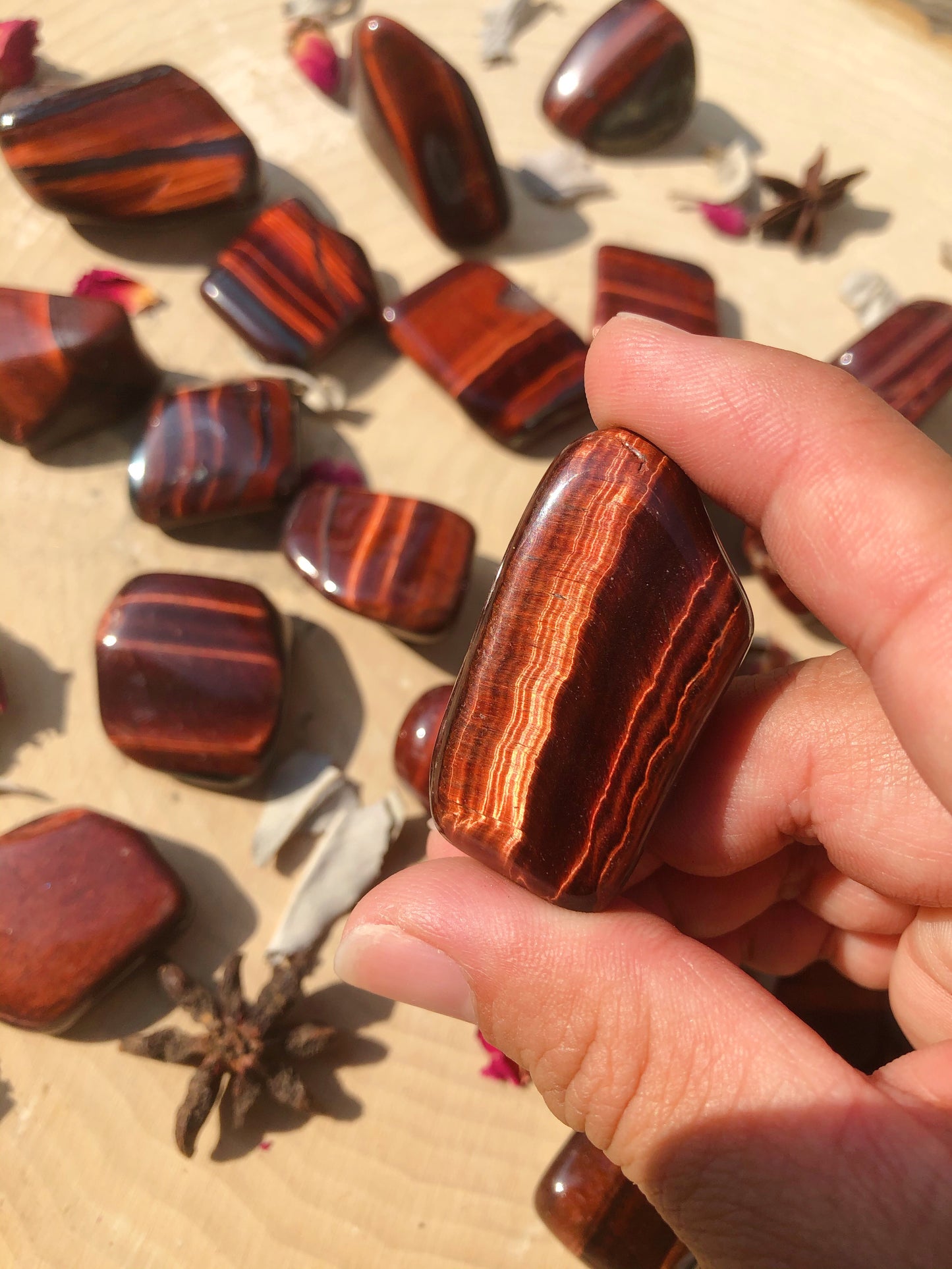 Red Tigers Eye Tumbled