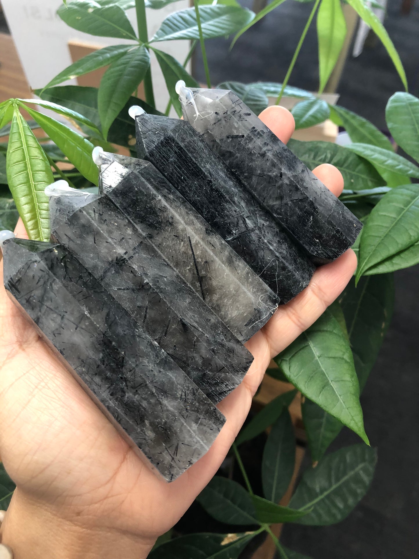 Tourmaline Quartz Tower Prism