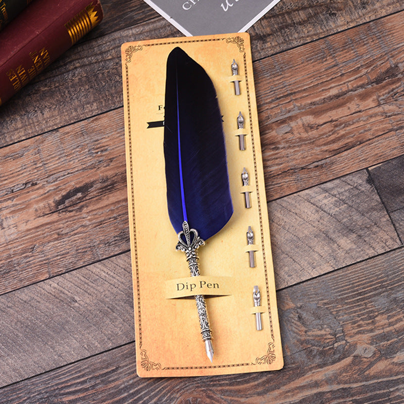 Feather Pen Set with 5 Nibs