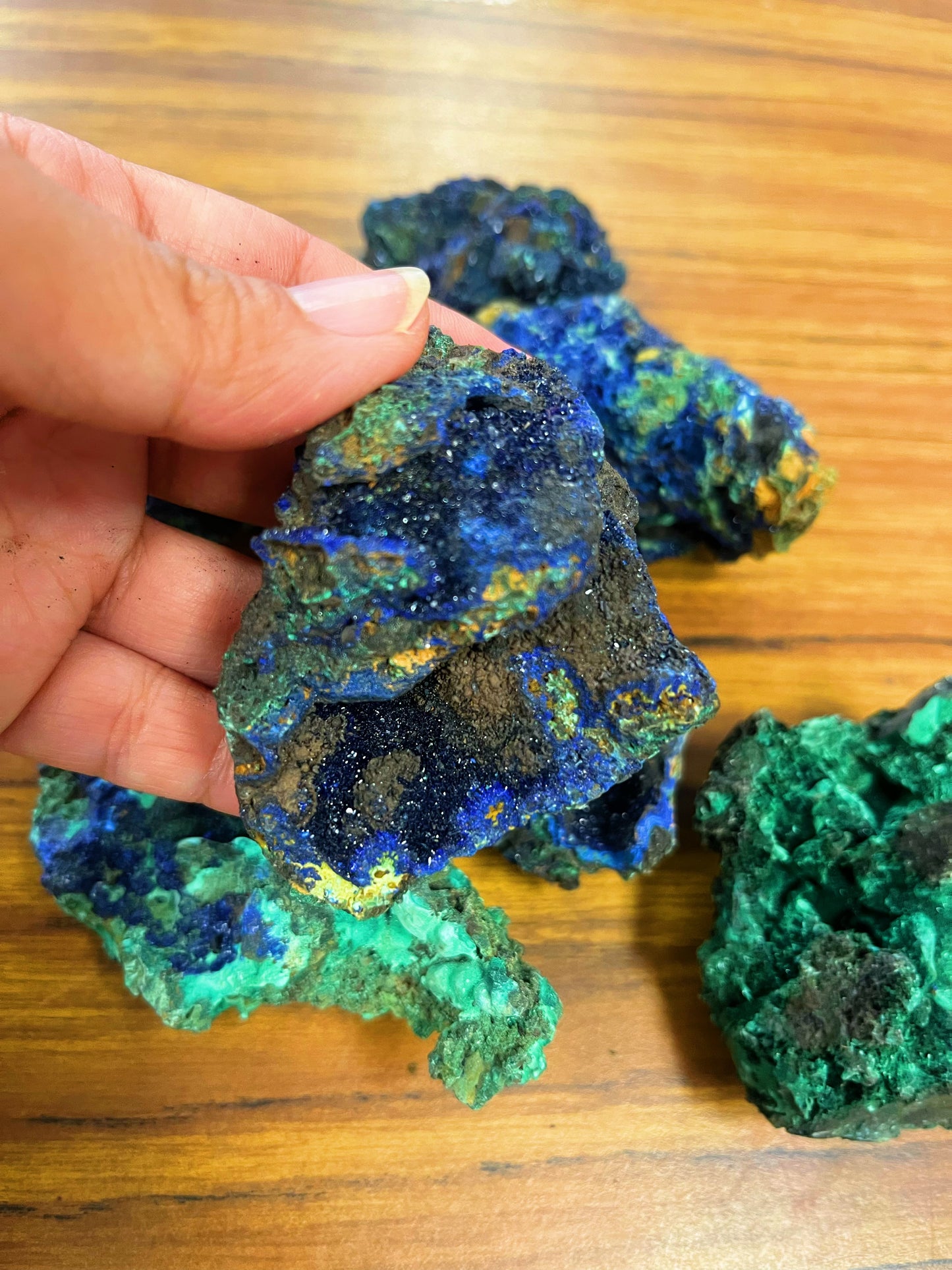 Azurite Malachite Rough Clusters