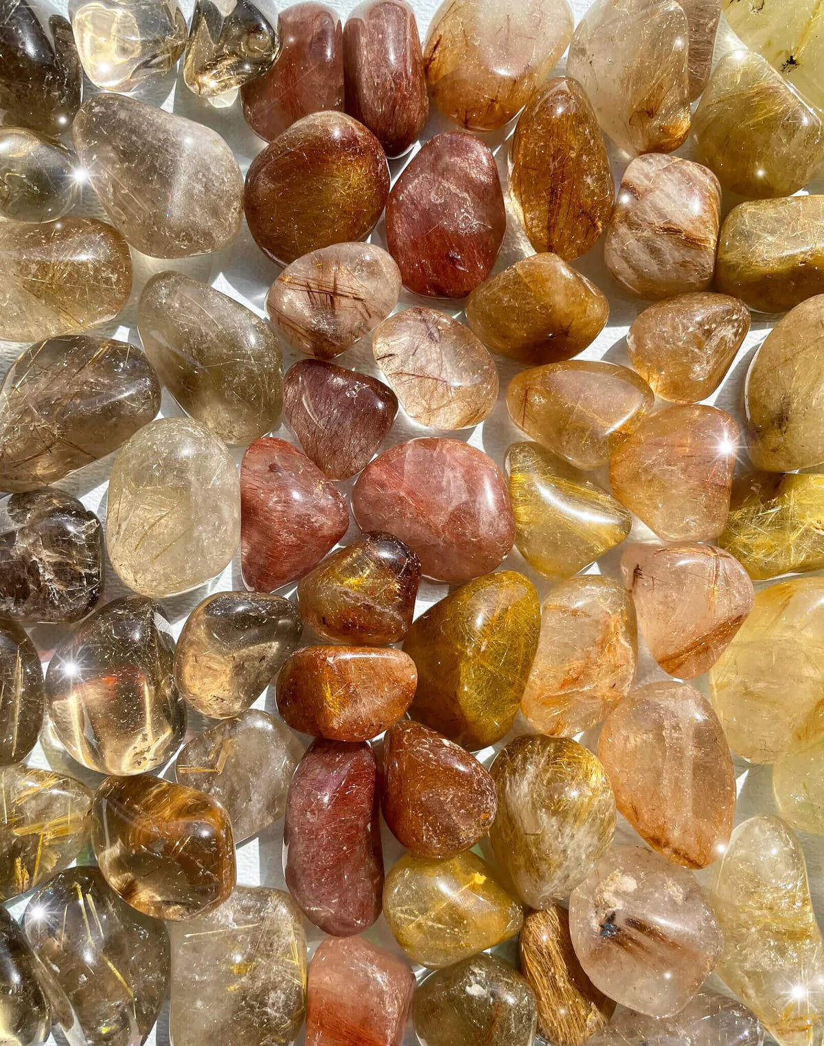 Rutilated Quartz Tumbled