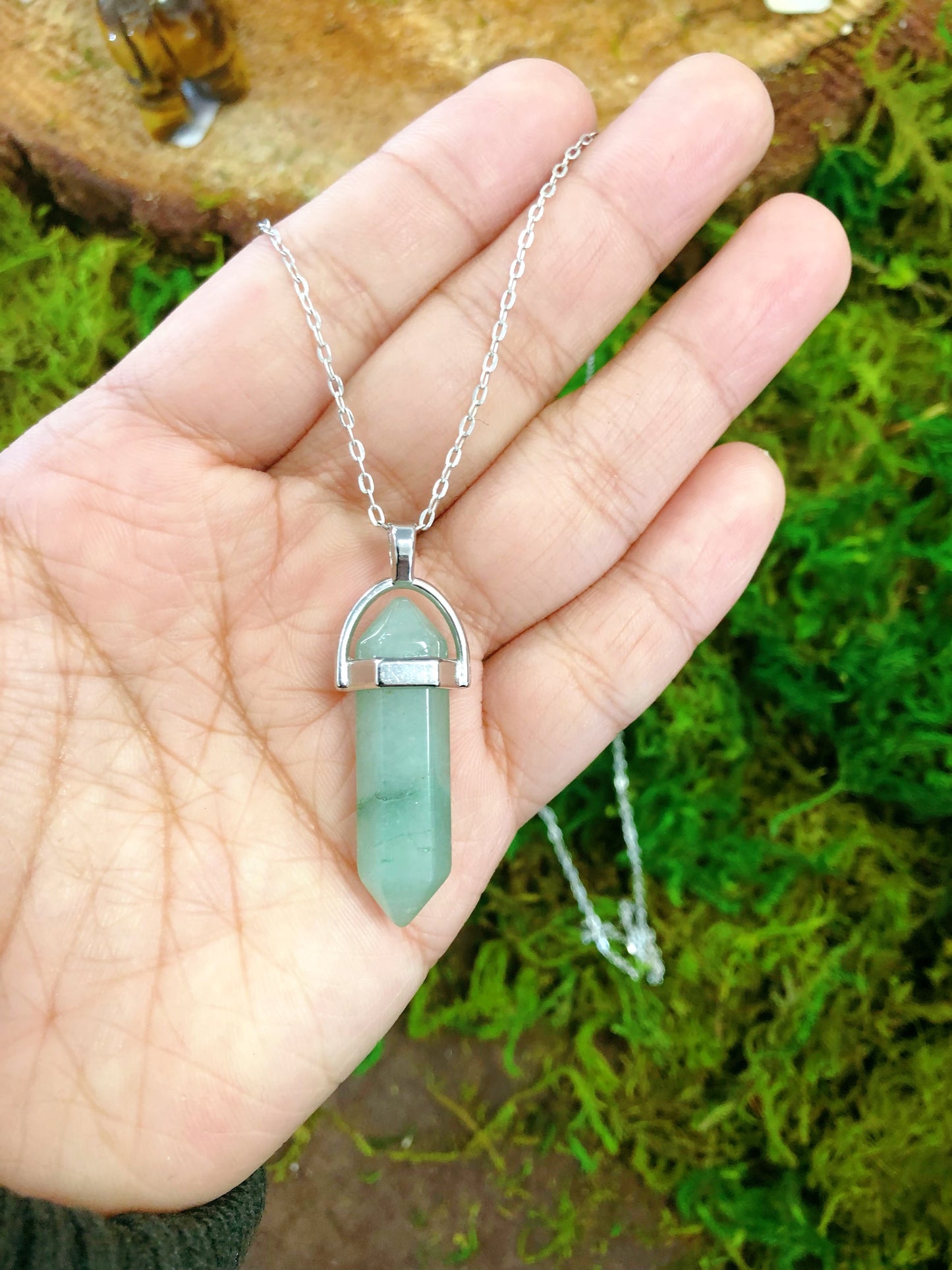 Double Terminated Crystal Point Necklaces