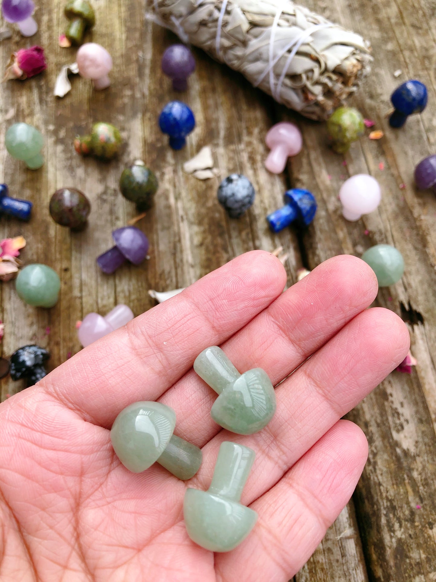 Blue Fluorite Mushroom Necklace