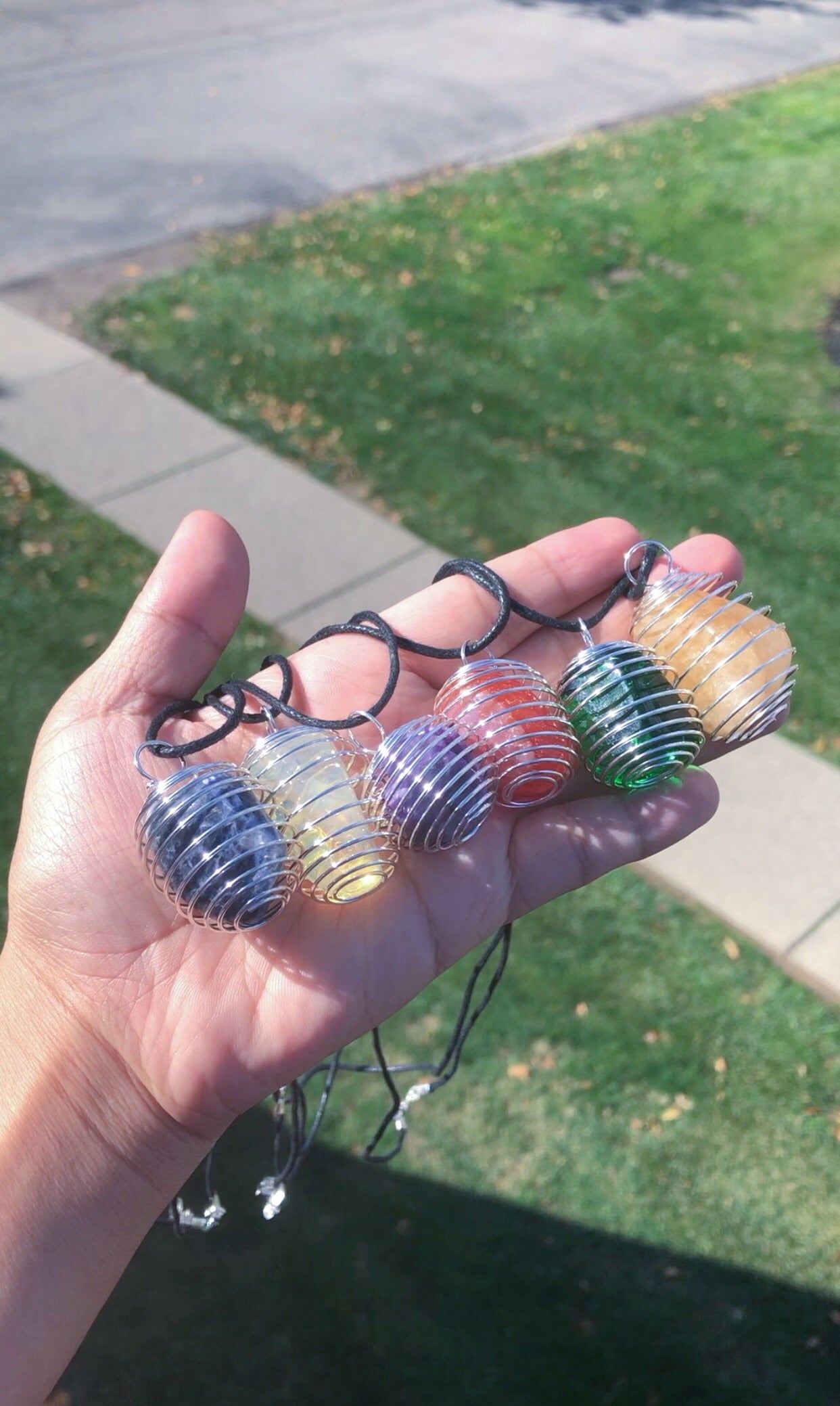 Gemstone Cage pendant CYO Necklace (no crystal included )