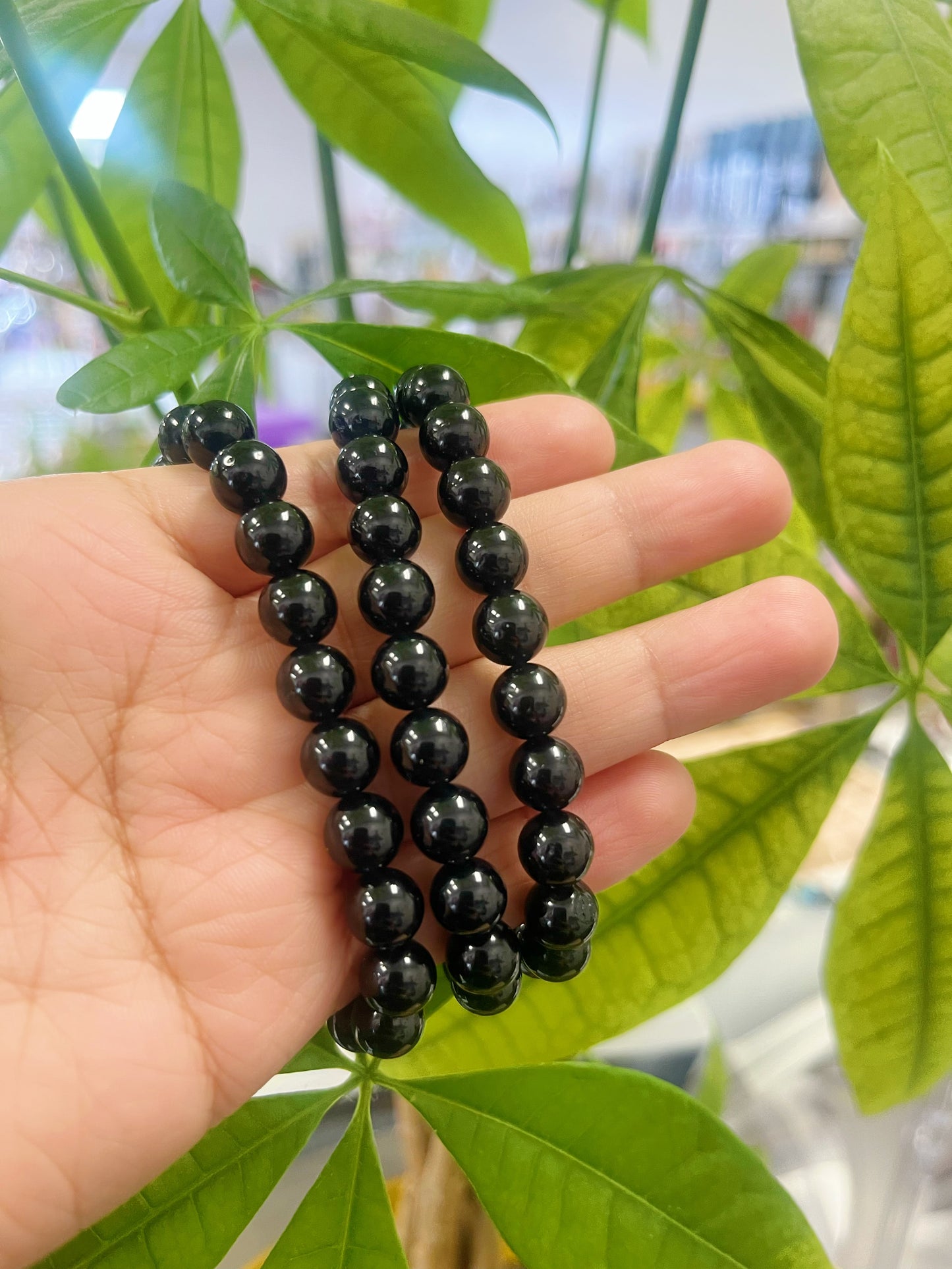 Black Tourmaline Beaded Bracelets