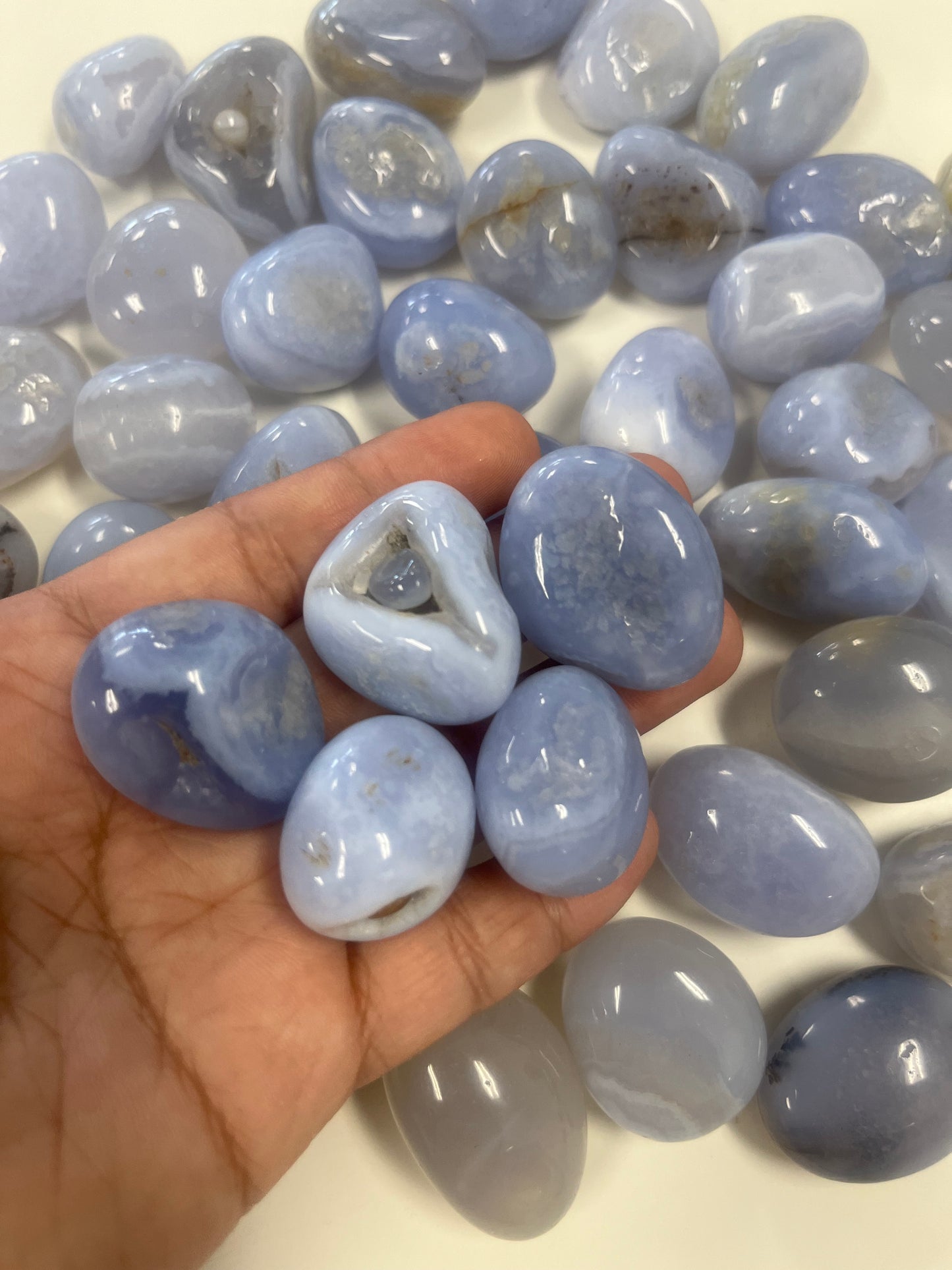 Blue lace Agate Tumbled