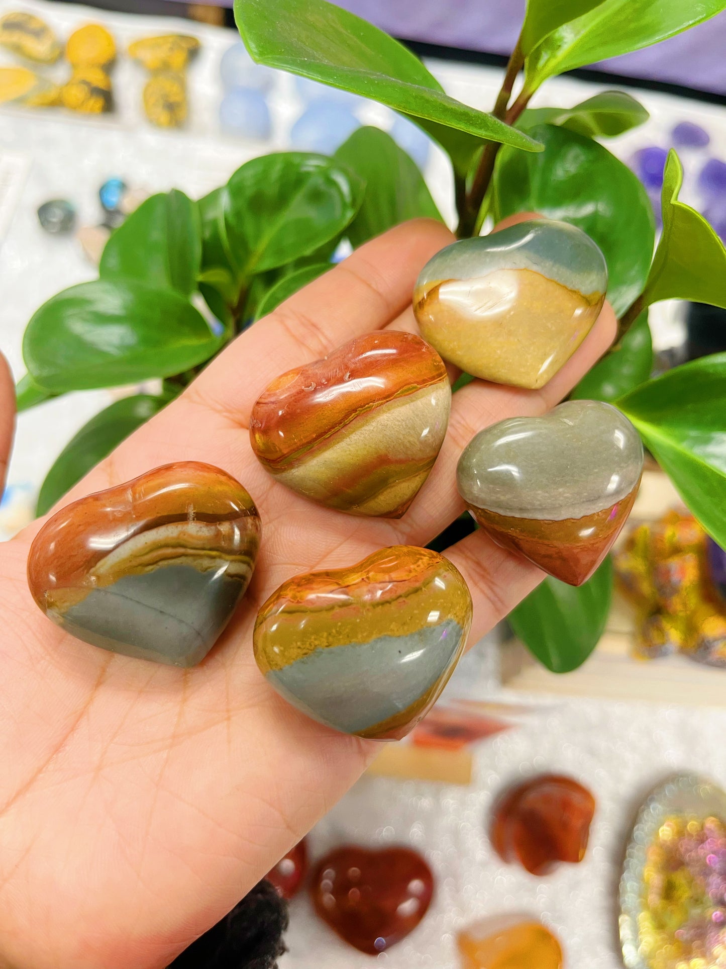 PolyChrome Jasper Hearts