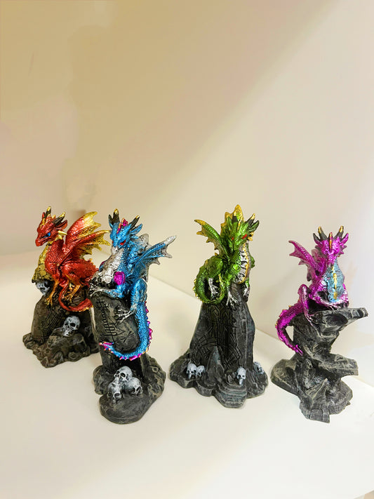 Stone Pedestal Dragons