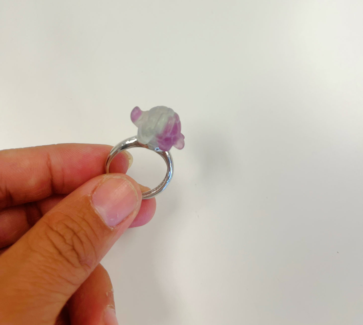 Rainbow Fluorite Ring