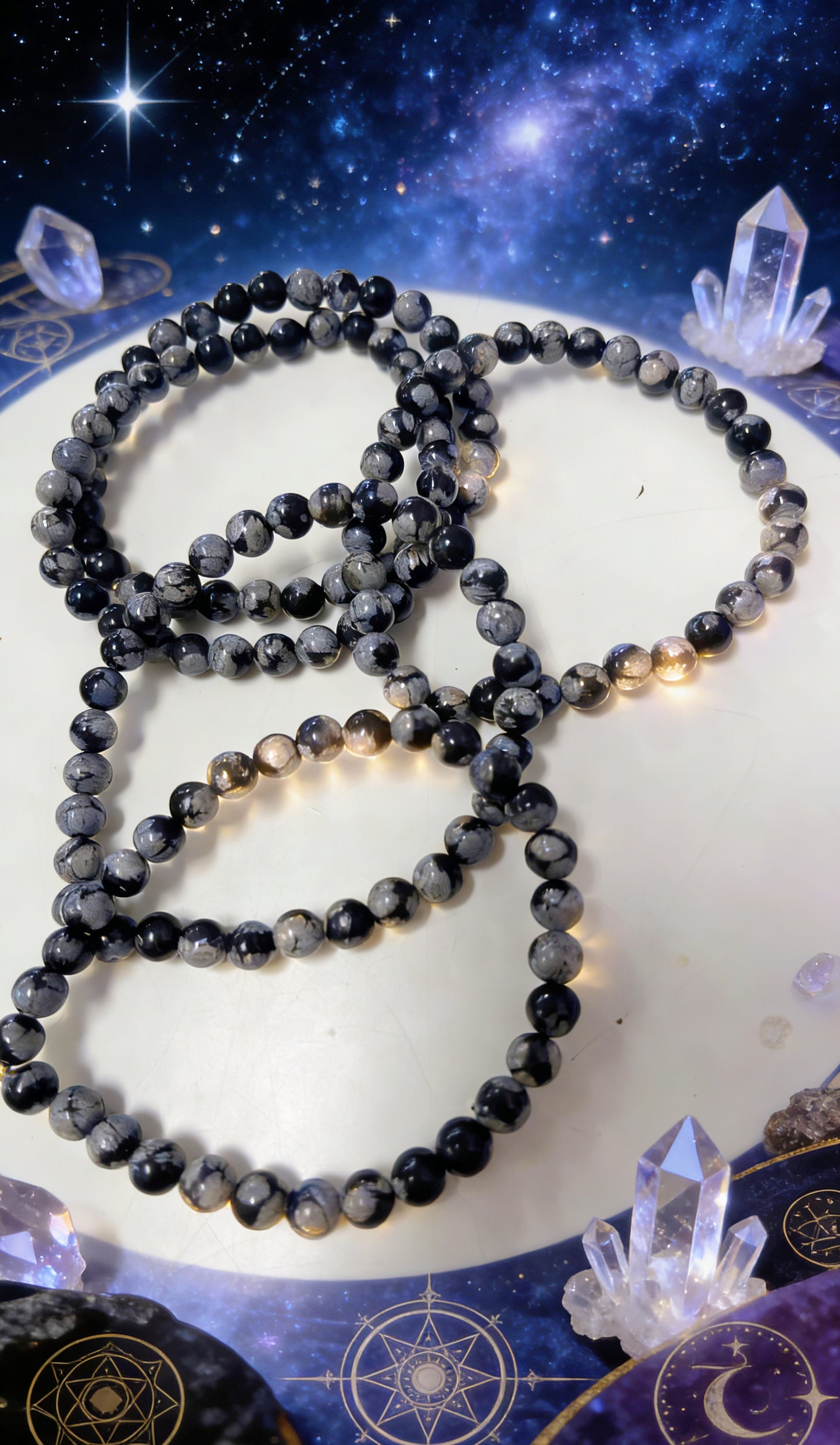 Snowflake Obsidian Bracelet
