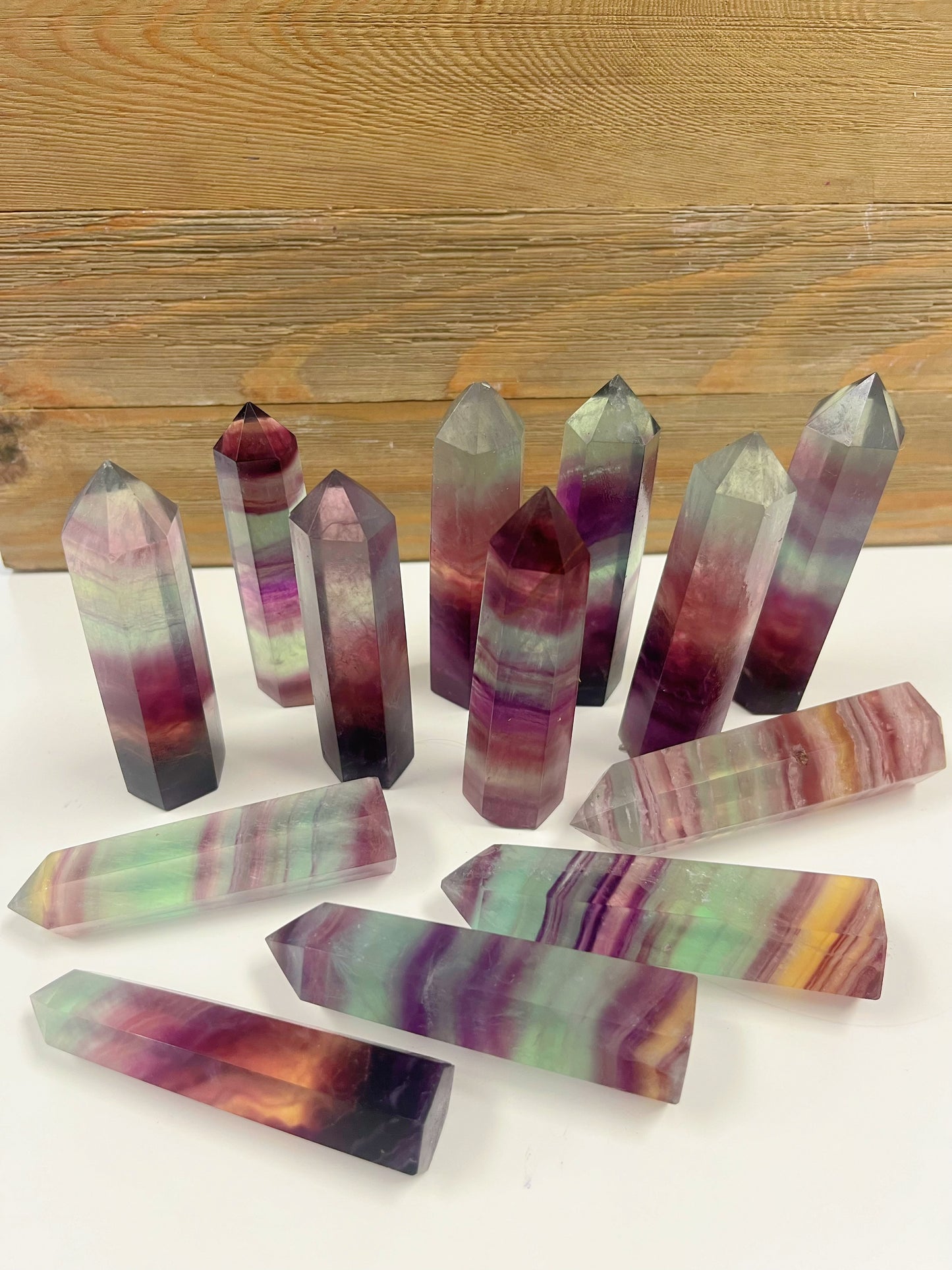 Rainbow Fluorite Tower Point