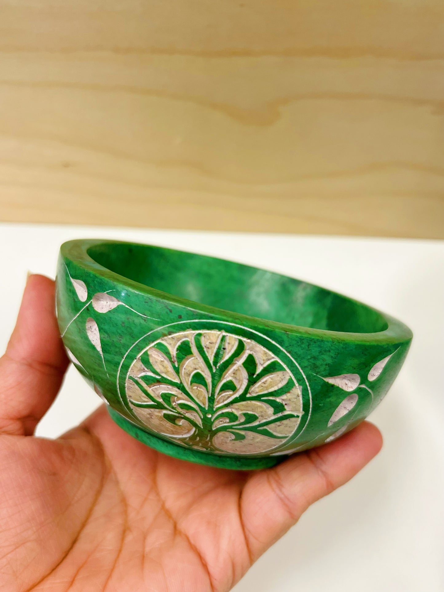 Soapstone Smudge bowl hand carved smudge herb