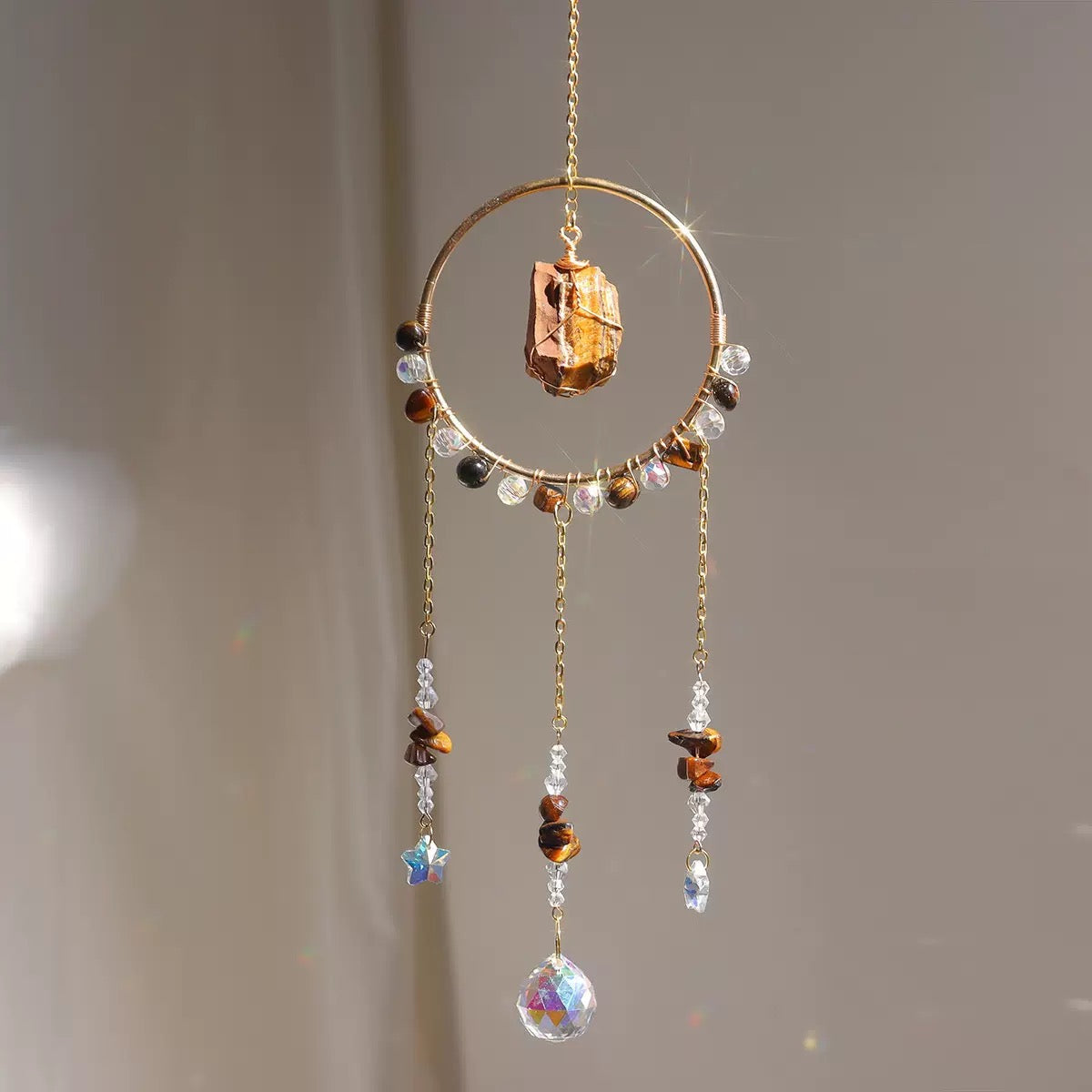 Circle Rough Stone Sun Catcher