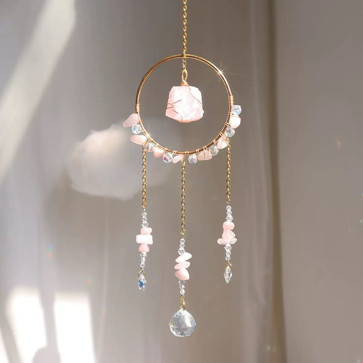Circle Rough Stone Sun Catcher