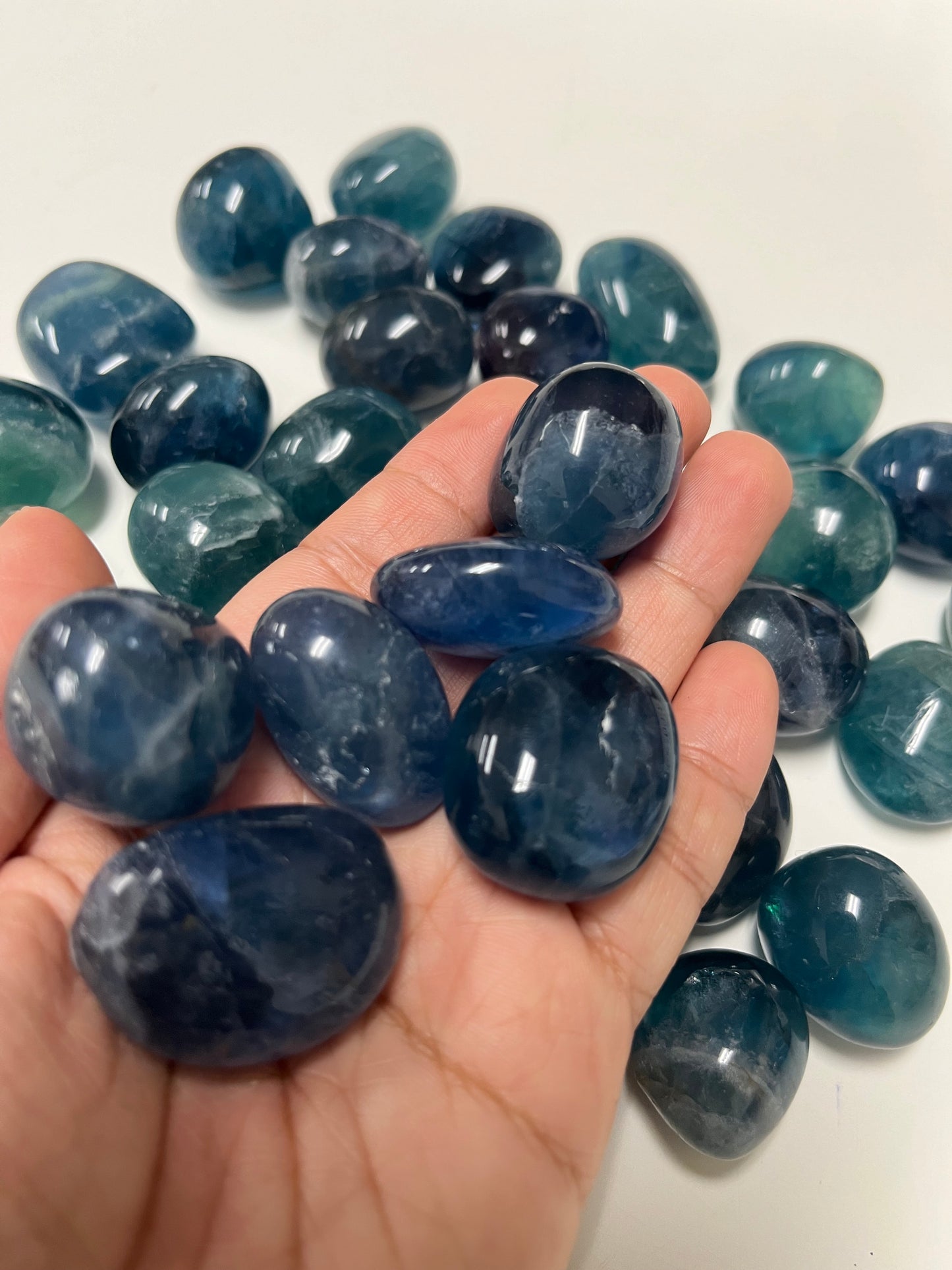 Blue Fluorite Tumbled