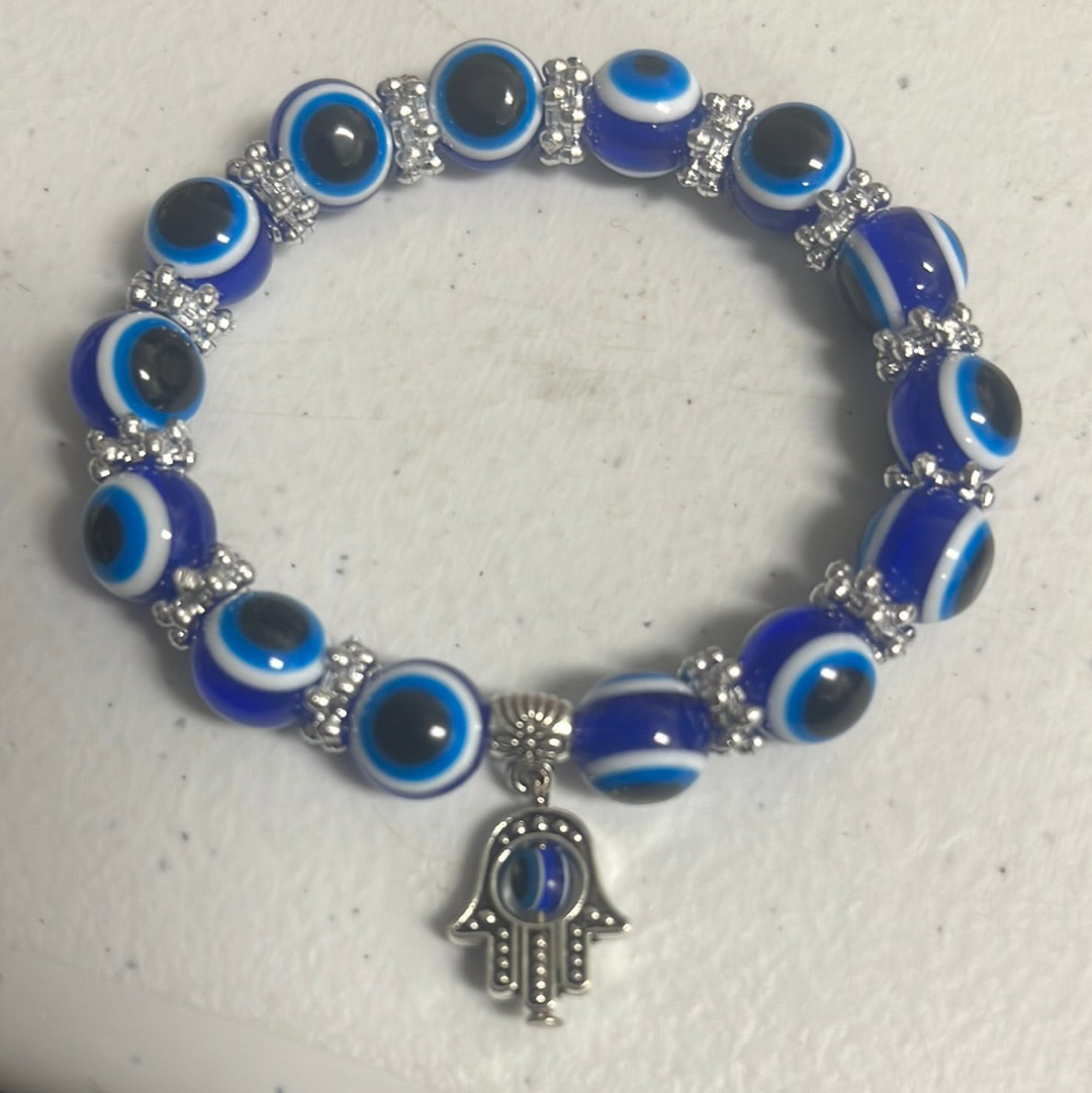 Plastic Bead Evil Eye Bracelets