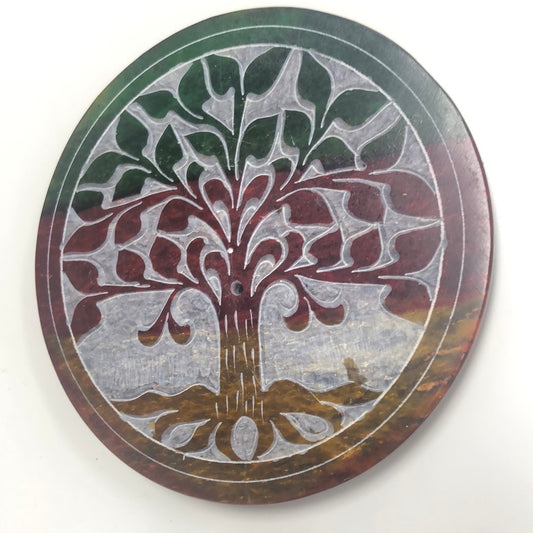 Soap Stone Tree of Life Incense Holder