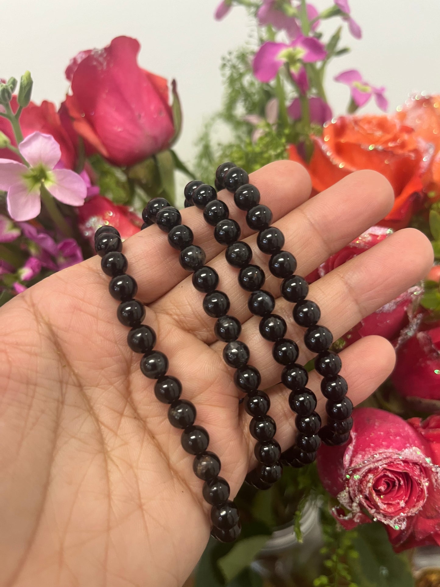 Black Tourmaline Beaded Bracelets