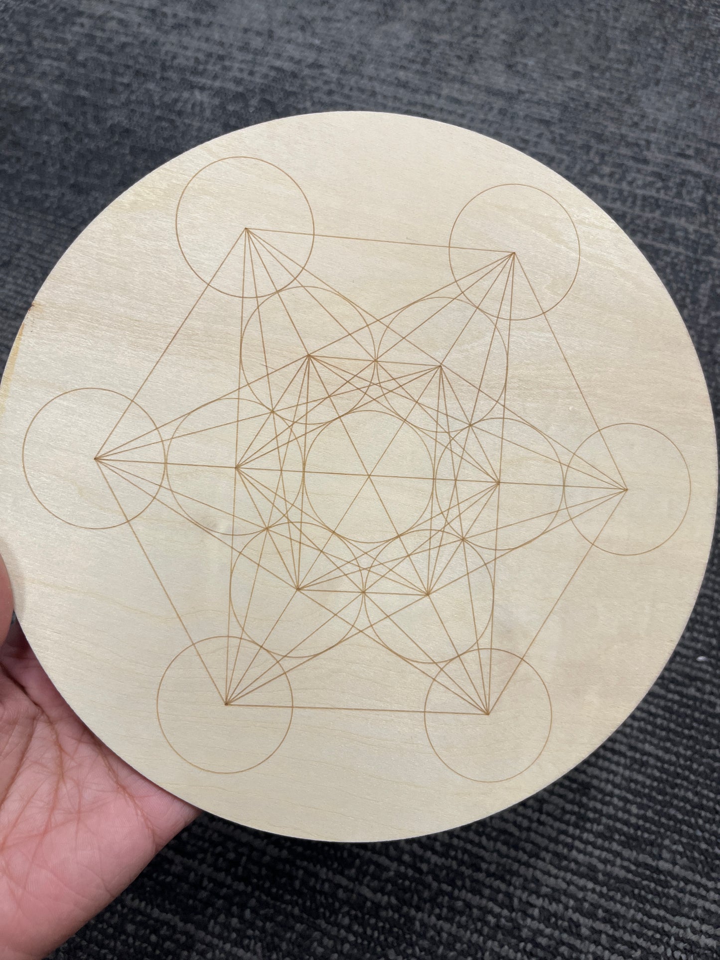 Wooden crystal grid board reiki healing tools Intention Setting Board