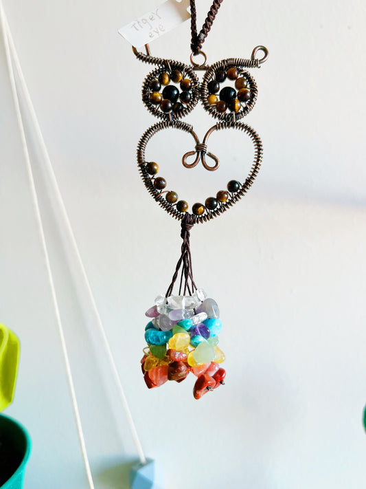 7 Chakra Owl Car Hanger