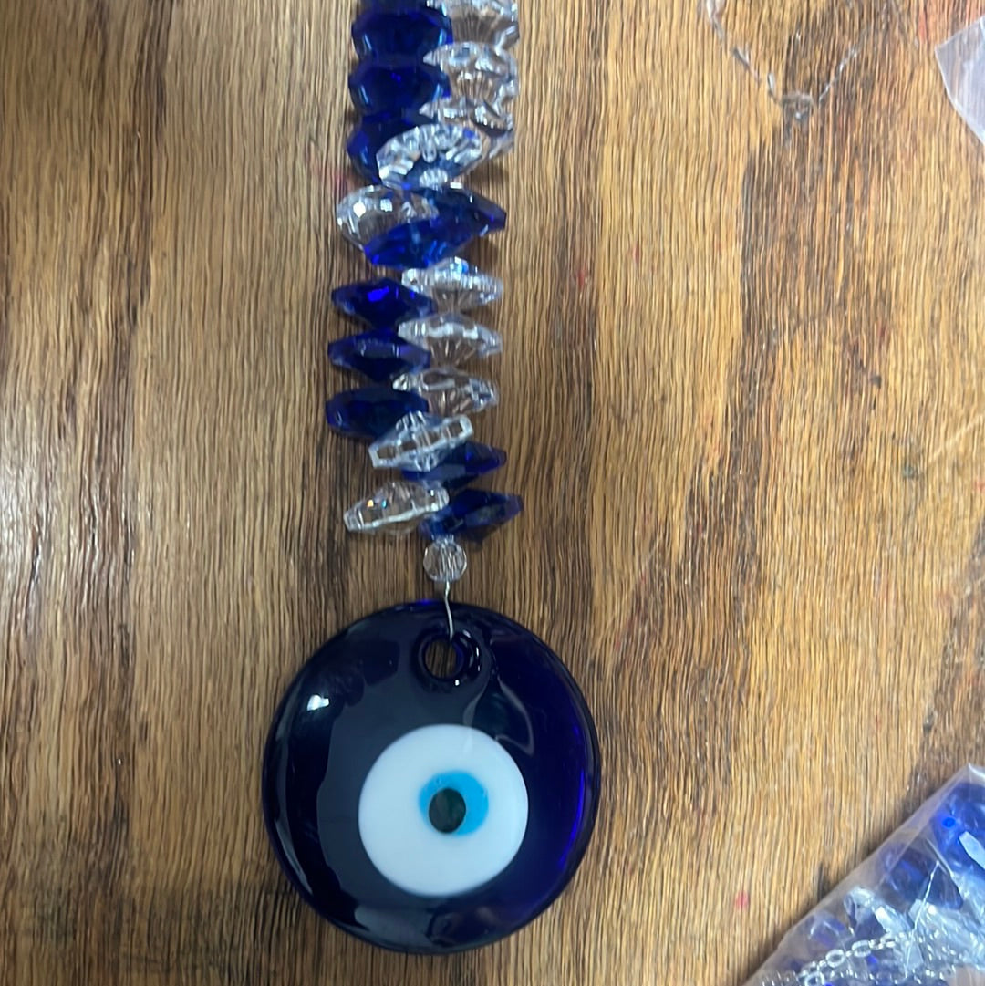 Large Evil Eye Crystal Sun Catcher