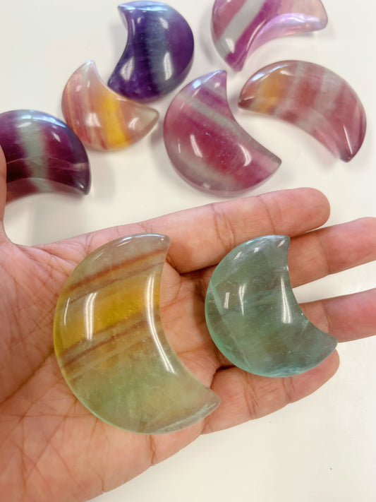 Watermelon Fluorite Moon