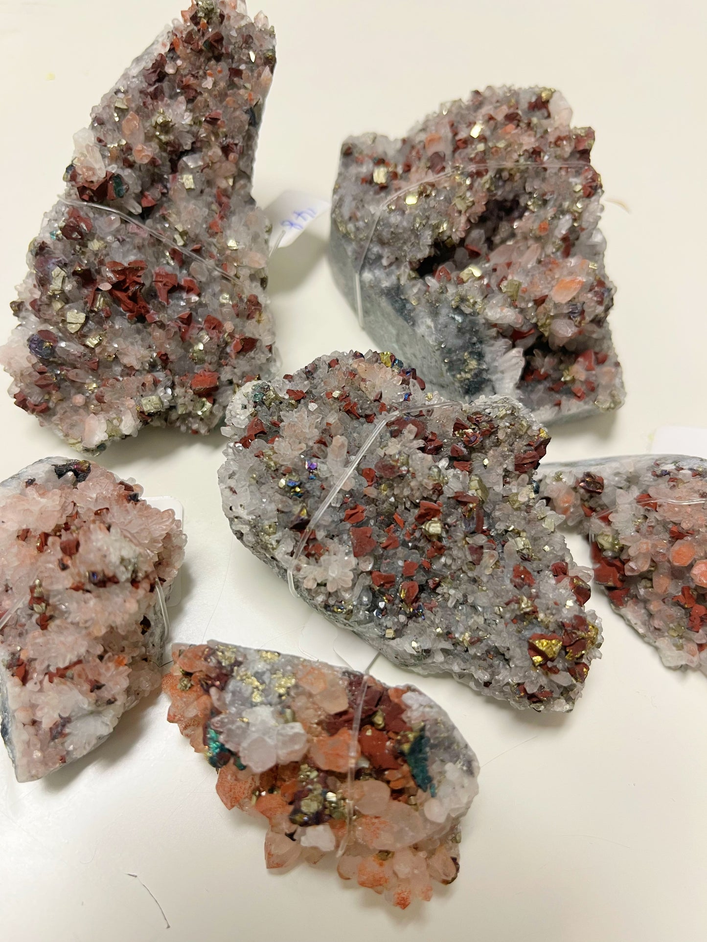 Red Quartz with Pyrite