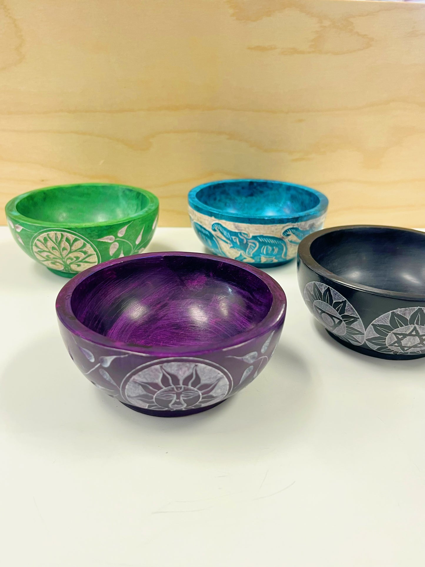 Soapstone Smudge bowl hand carved smudge herb