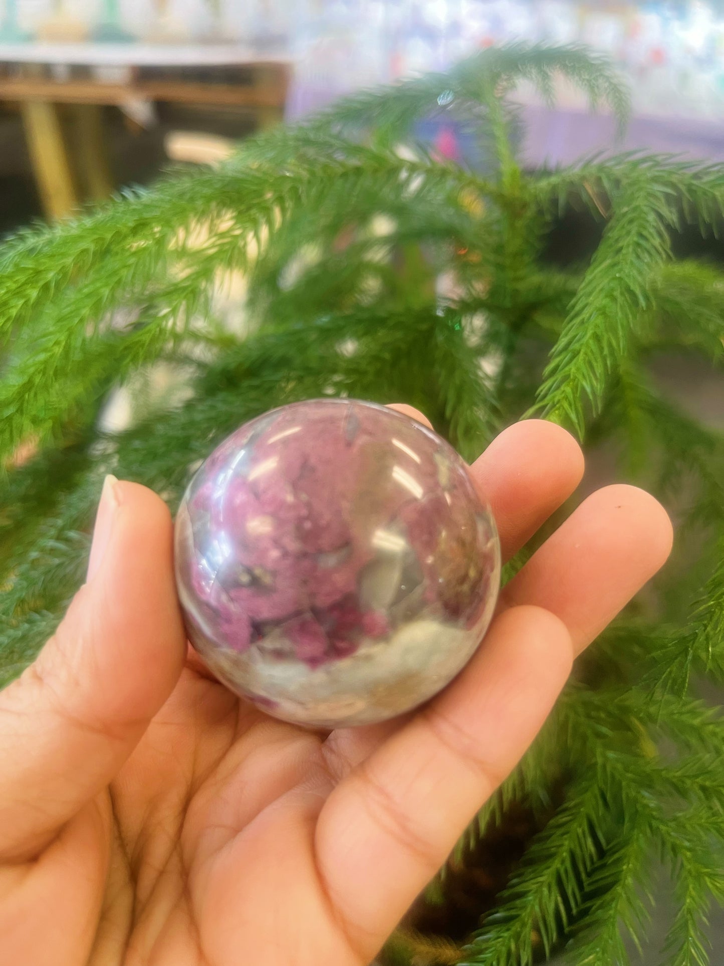 Pink Tourmaline Sphere