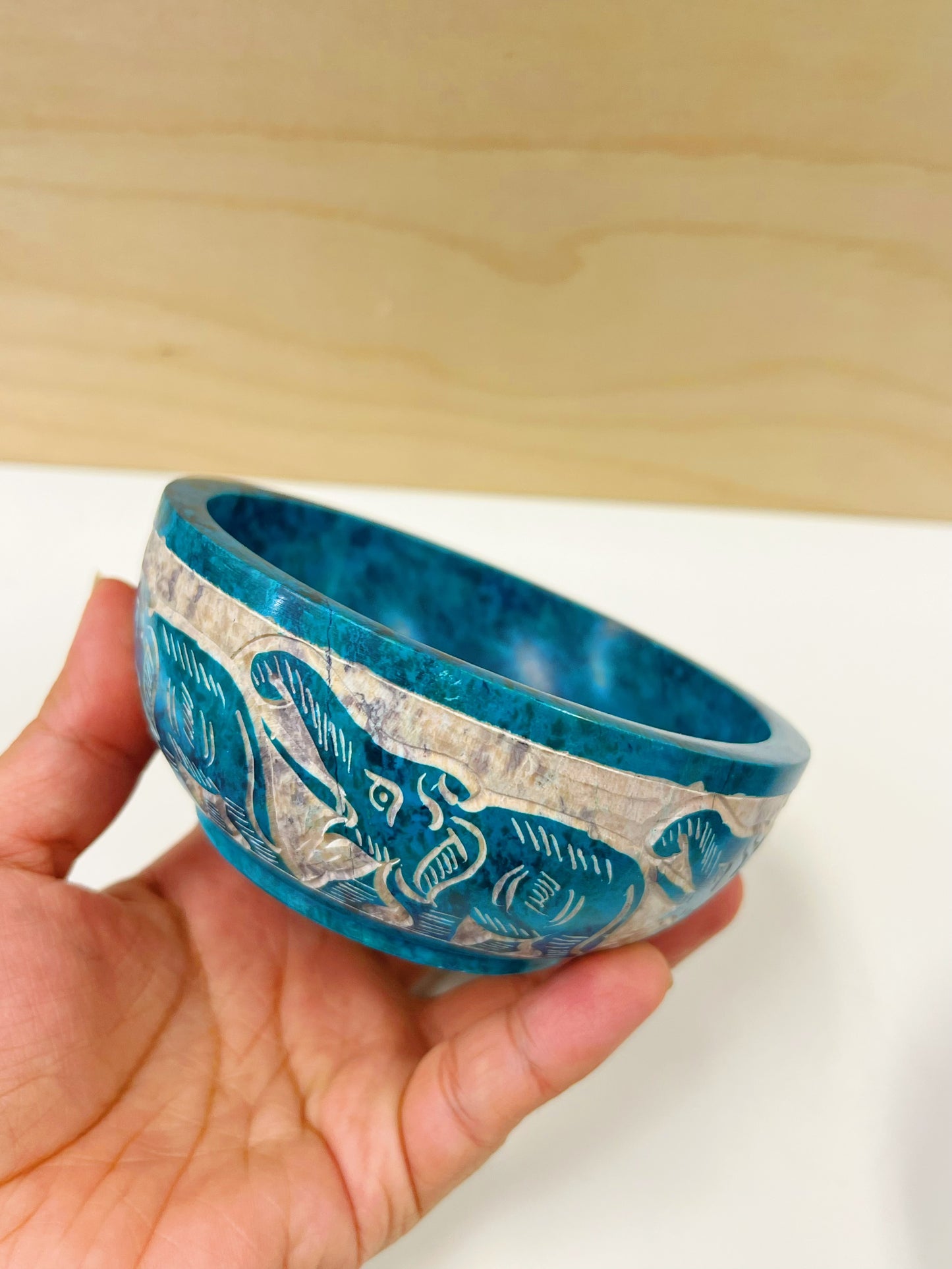 Soapstone Smudge bowl hand carved smudge herb