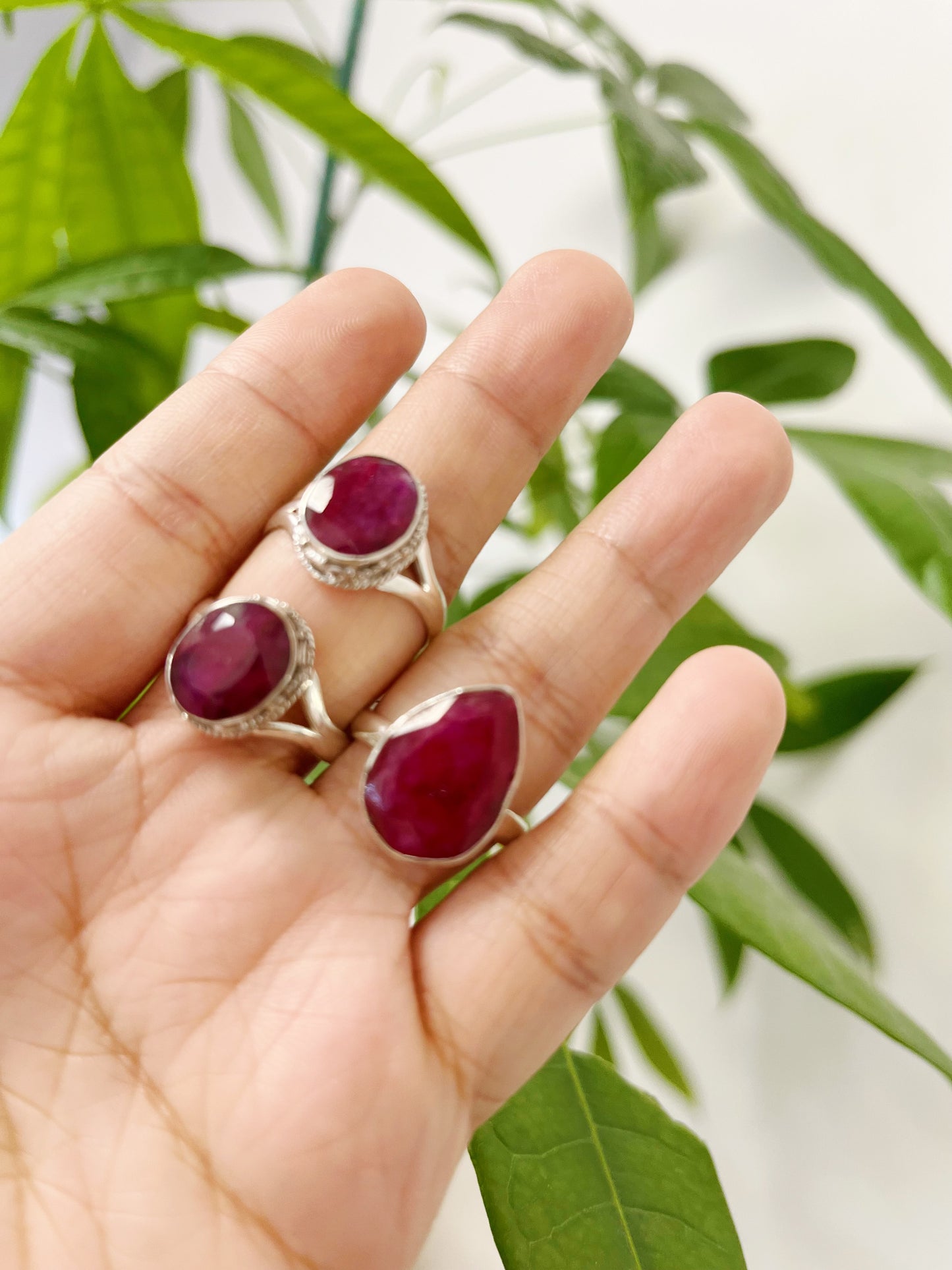 Ruby sapphire emerald Sliver ring
