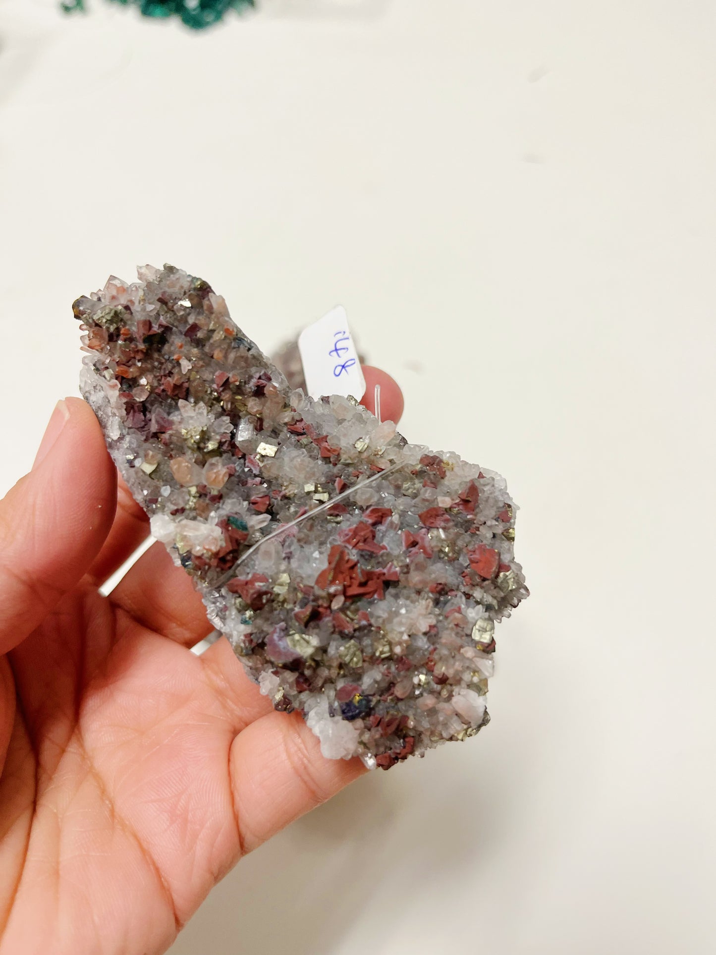 Red Quartz with Pyrite