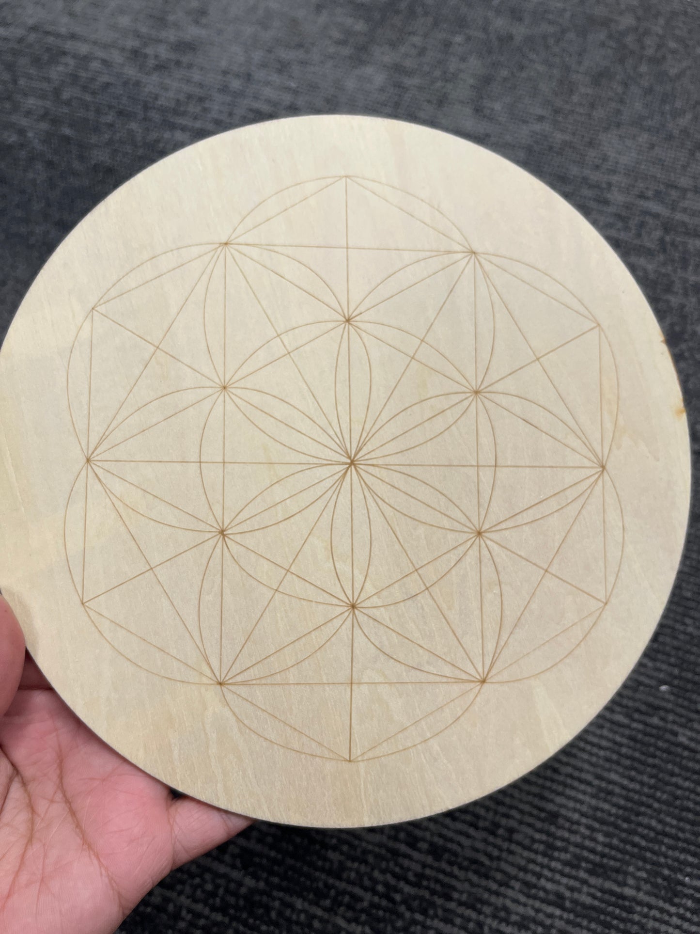 Wooden crystal grid board reiki healing tools Intention Setting Board