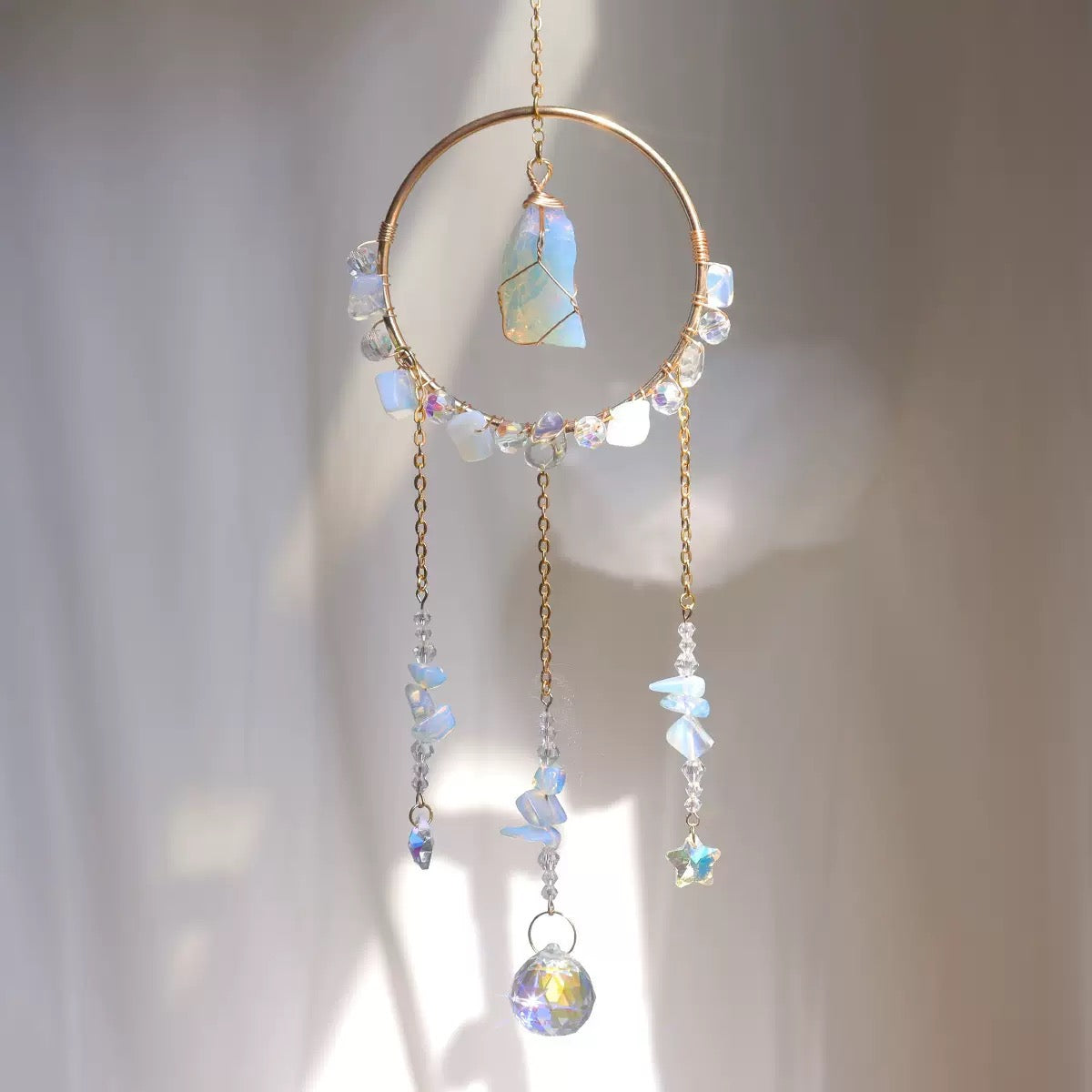 Circle Rough Stone Sun Catcher