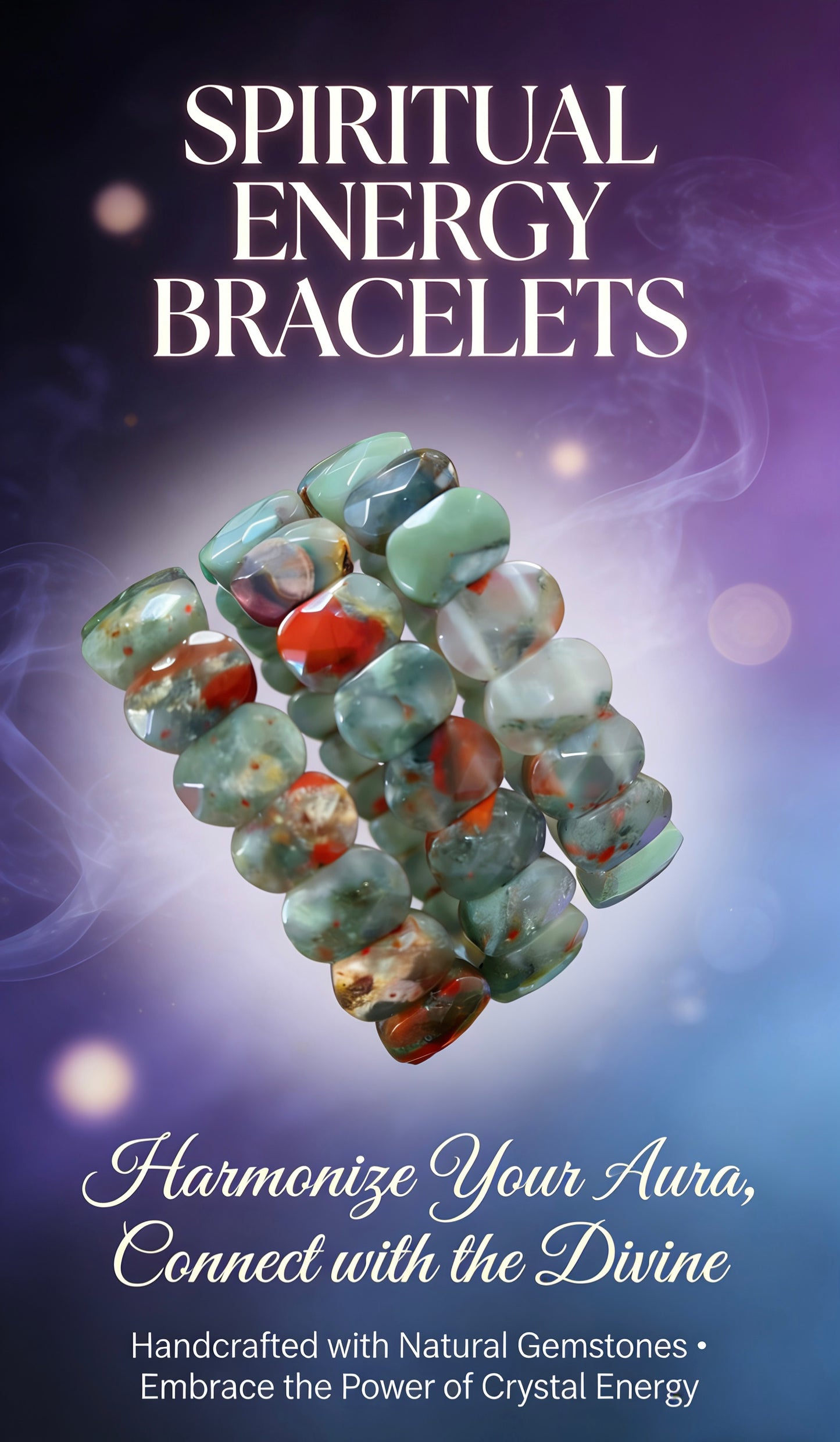 Faceted Broad Bead Bracelet African Bloodstone tiger eye