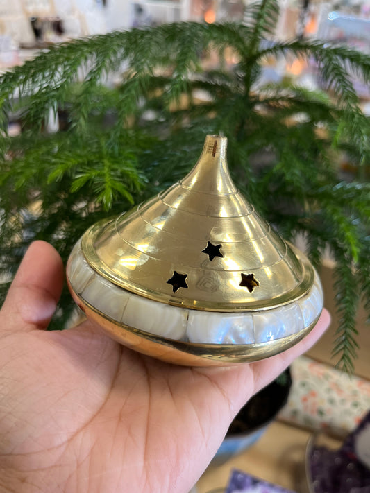 Mother of Pearl Brass Burner