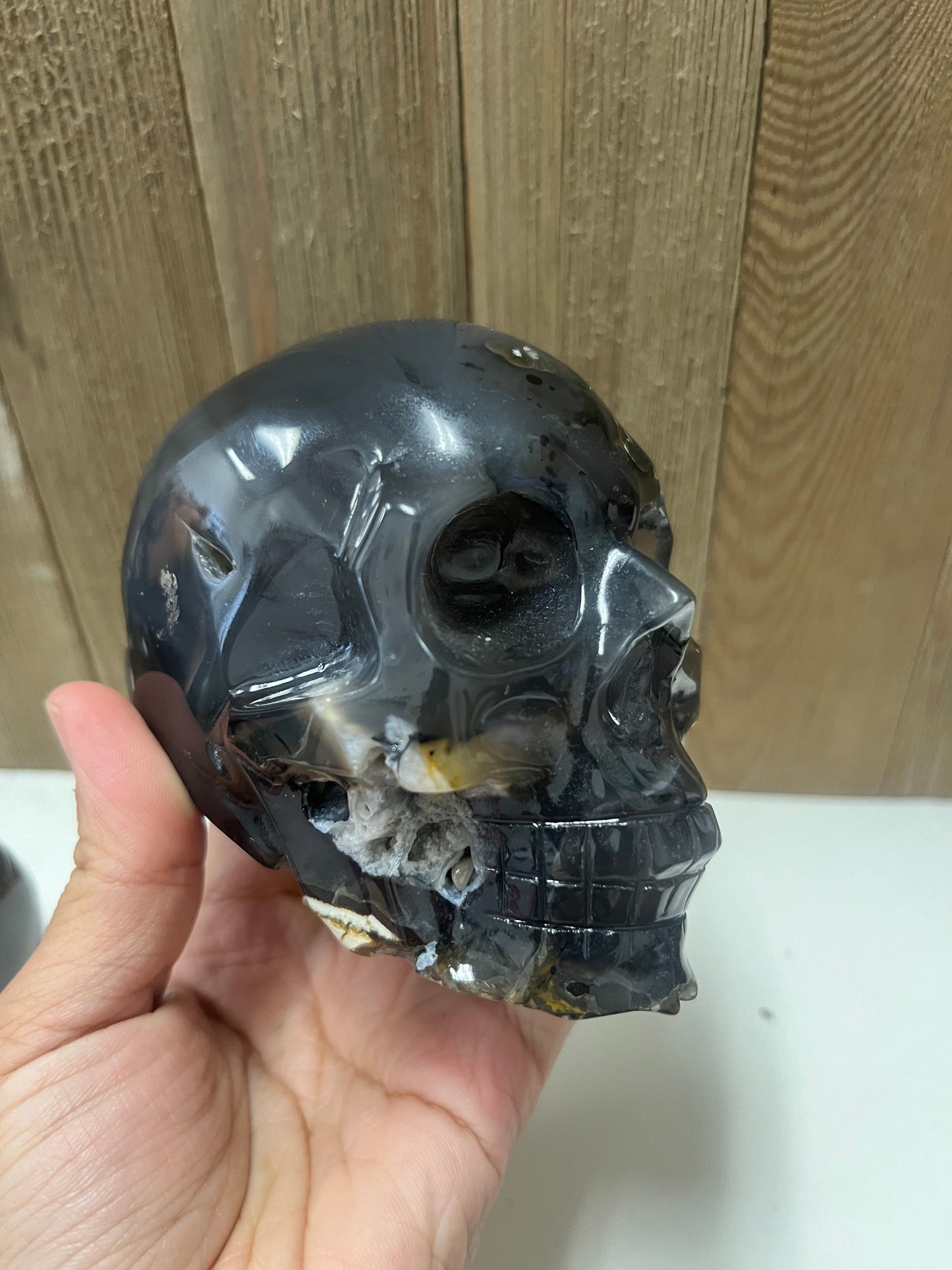 Volcano Agate Skulls