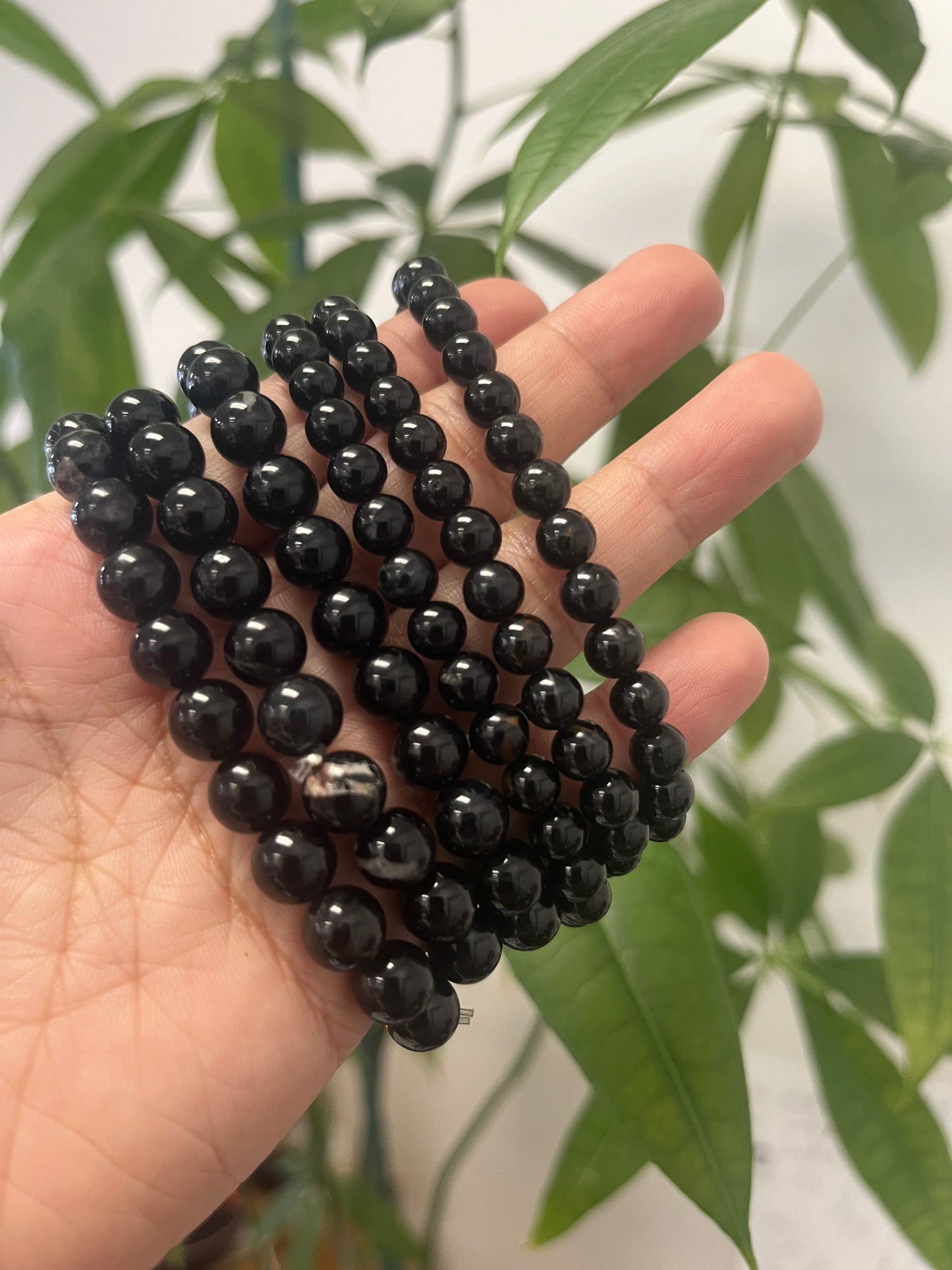 Black Tourmaline Beaded Bracelets