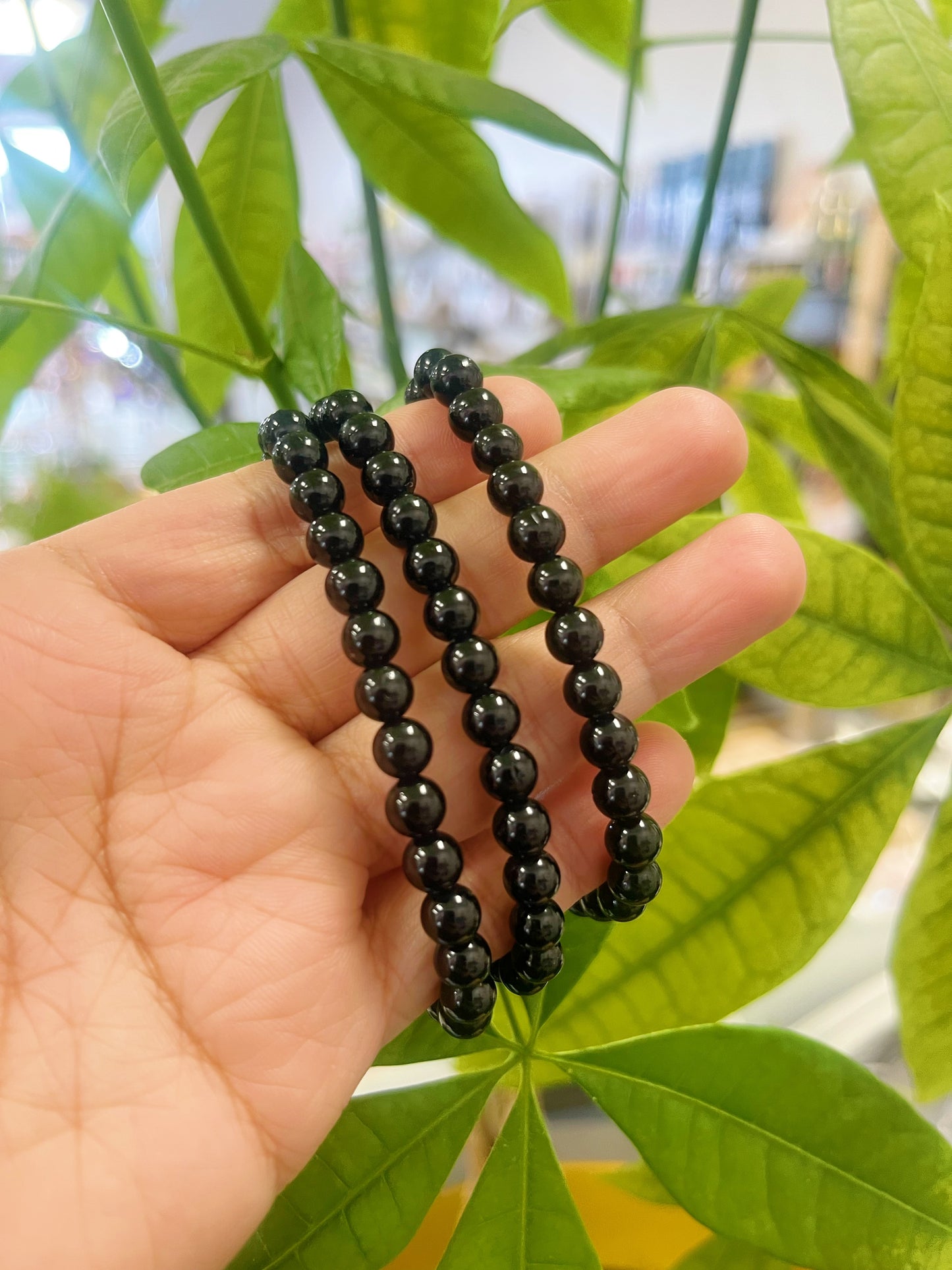 Black Tourmaline Beaded Bracelets