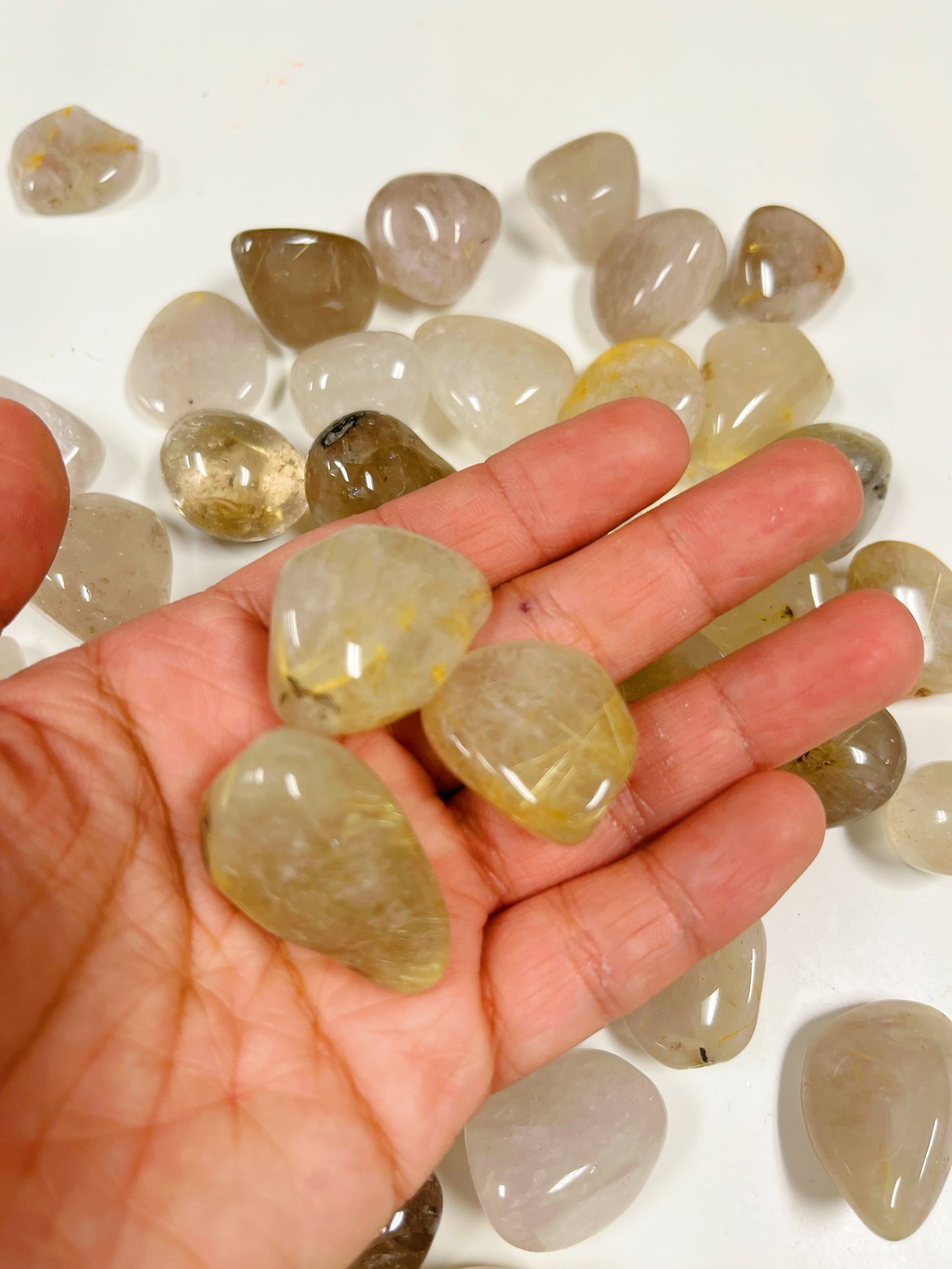 Rutilated Quartz Tumbled