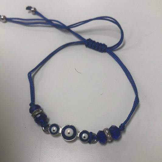 Triple Evil Eye Adjustable Bracelet